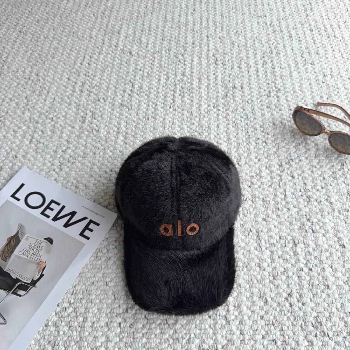 Alo Yoga Plush Fabric Baseball Cap Hat 515570
