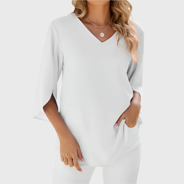 Dora | Bluse mit V-Ausschnitt