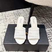 ALAIA  Muller high-heeled white woven leather