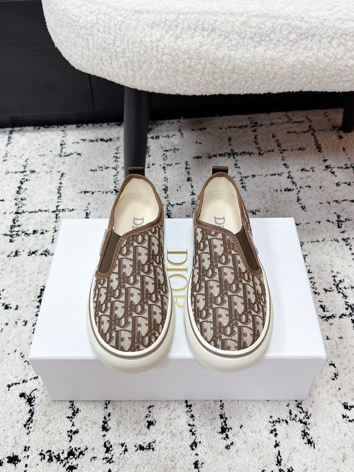 Dior 2026 Monogram Slip-on Loafers Cloth 954991