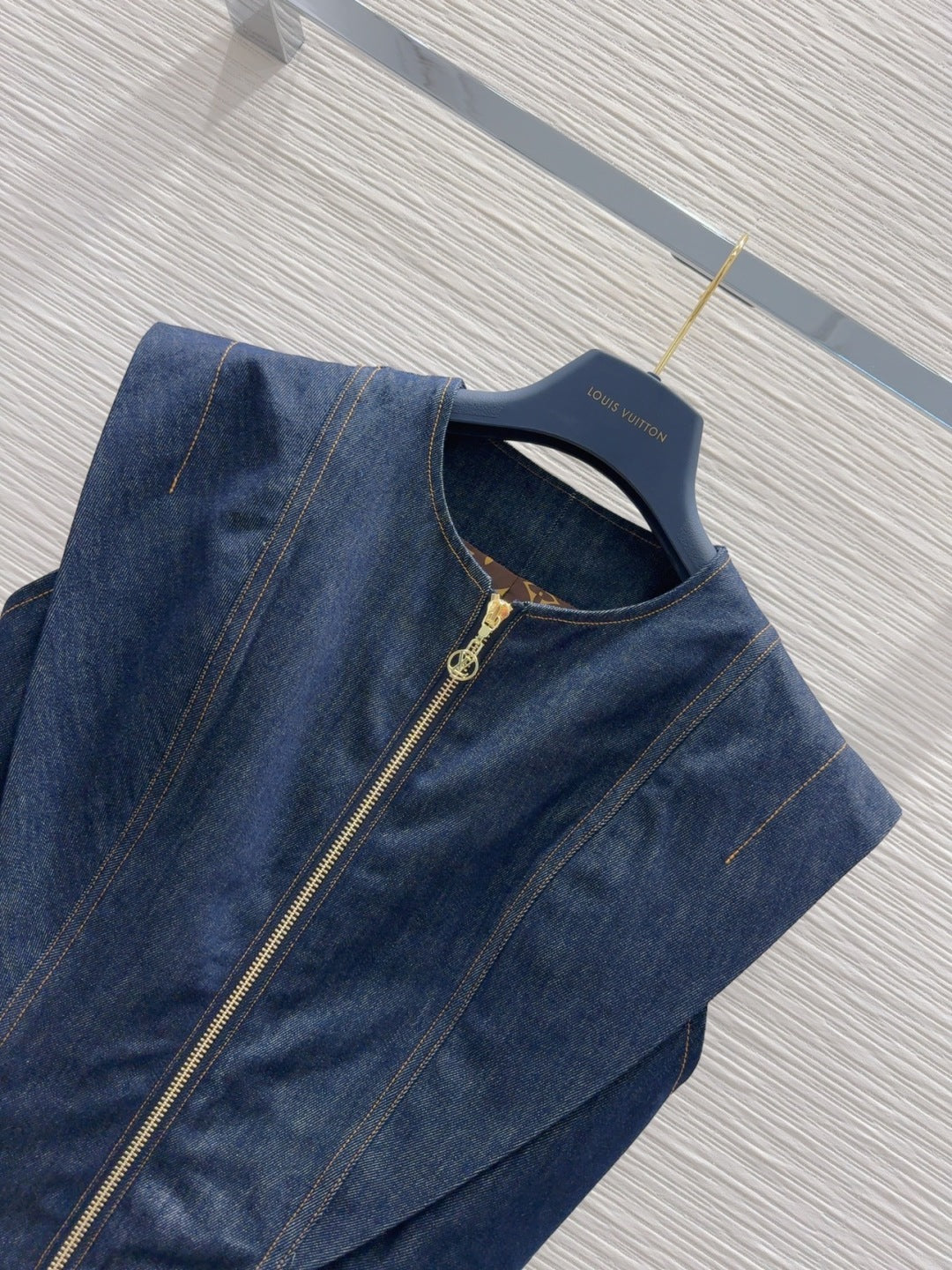 LV 25 Denim Dress Blue Cotton