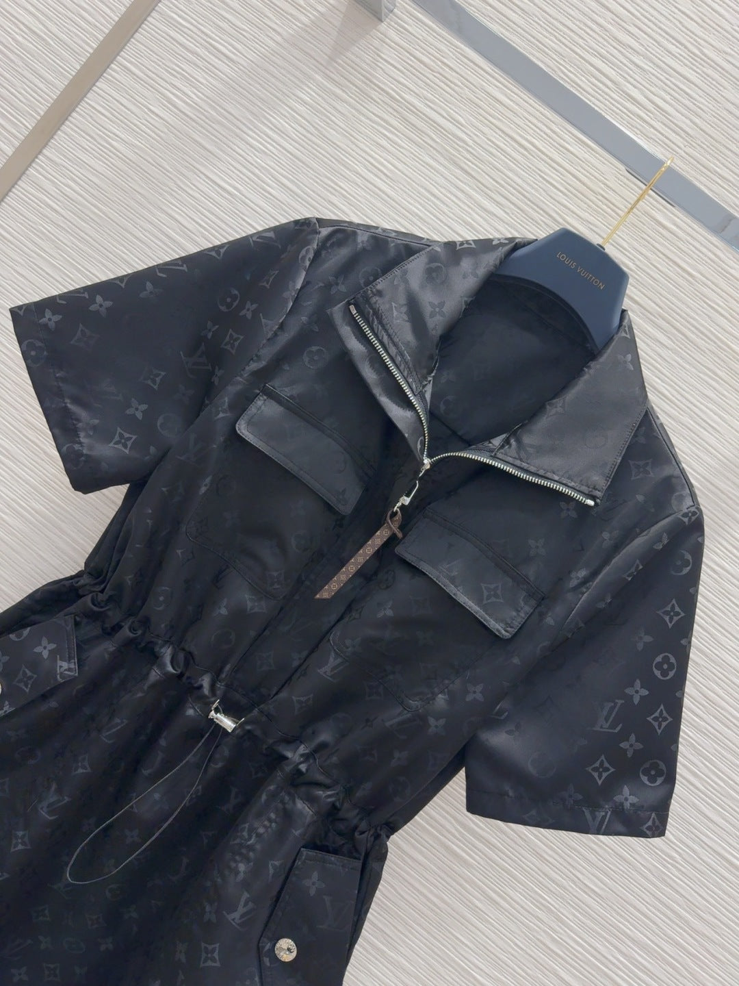LV 25 Elastic Waist Dress Black Polyester