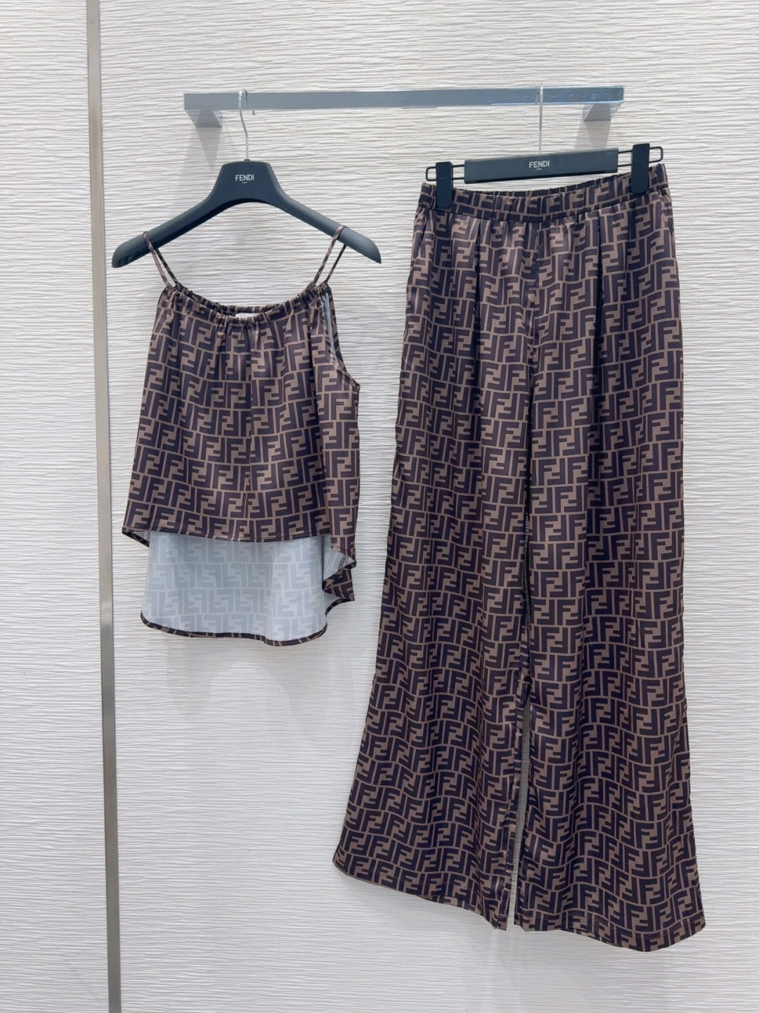 Fendi 25 Suit Brown Polyester Fiber