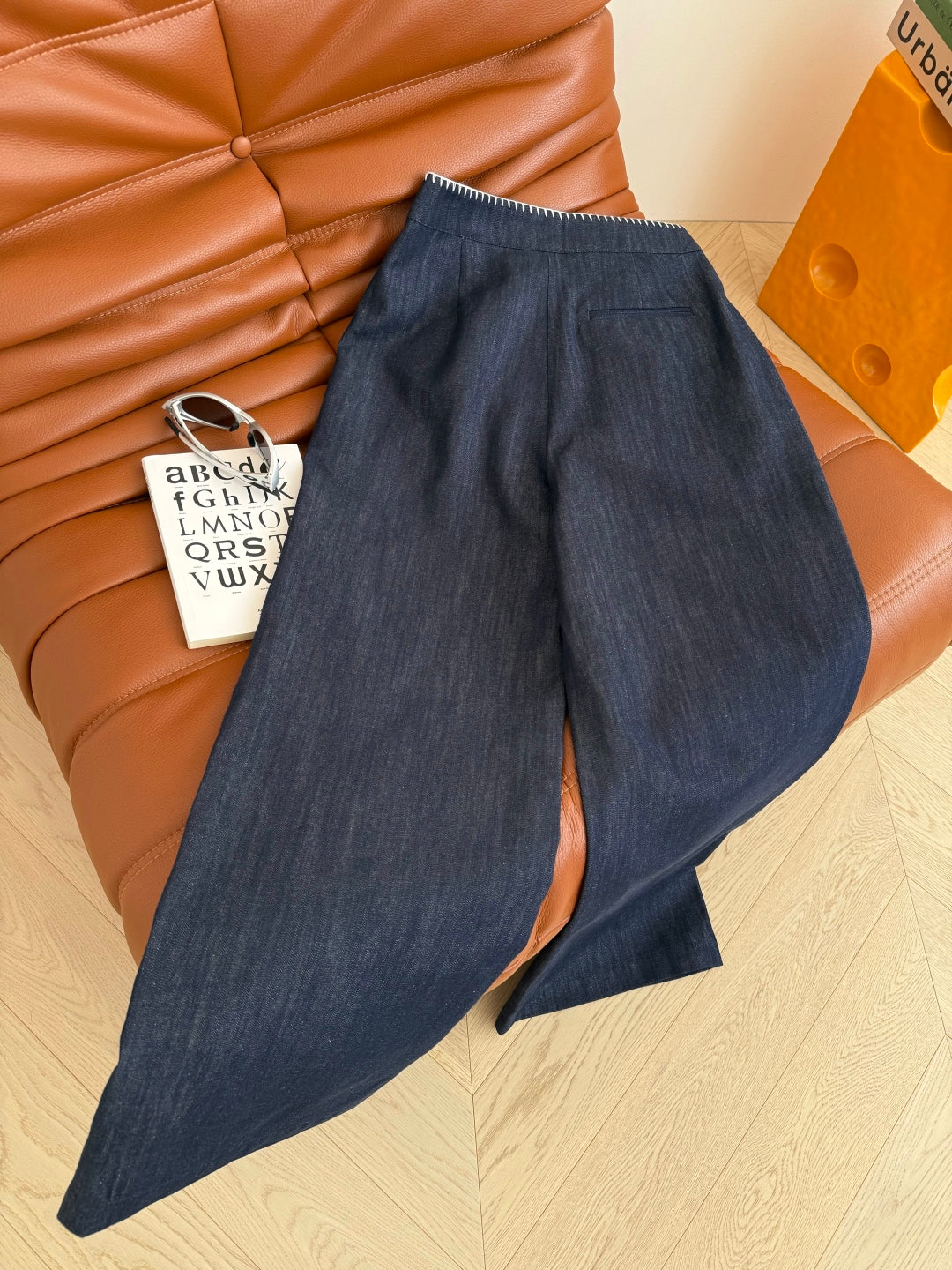 CC 25 Straight Leg Jeans Charcoal Blue Denim