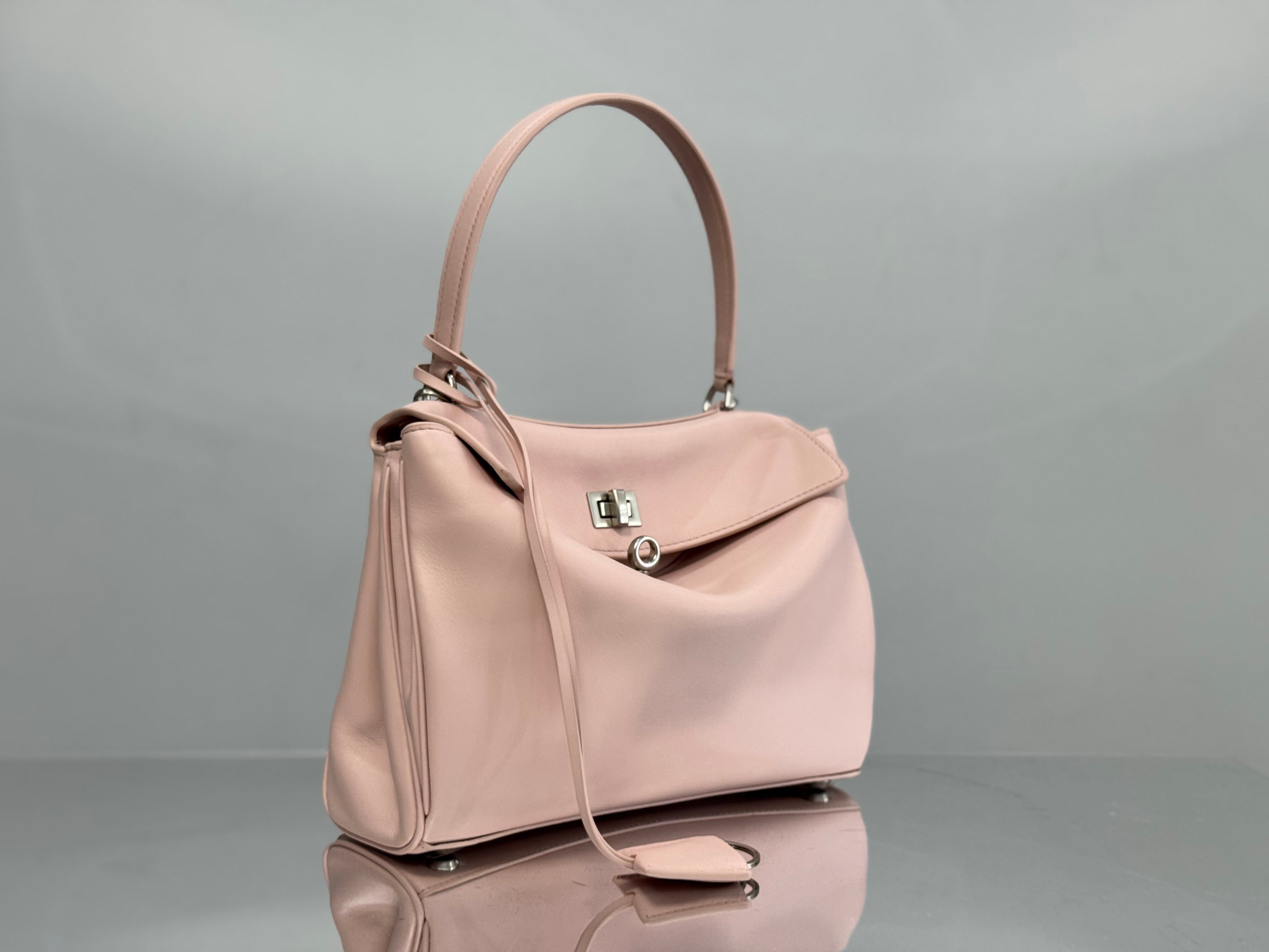 Balenciaga Small  Bag 29 Light Pink Calfskin Sliver Hardware