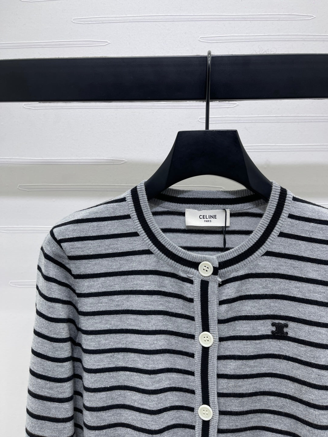 Celine 25 Striped Cardigan Wool 296266
