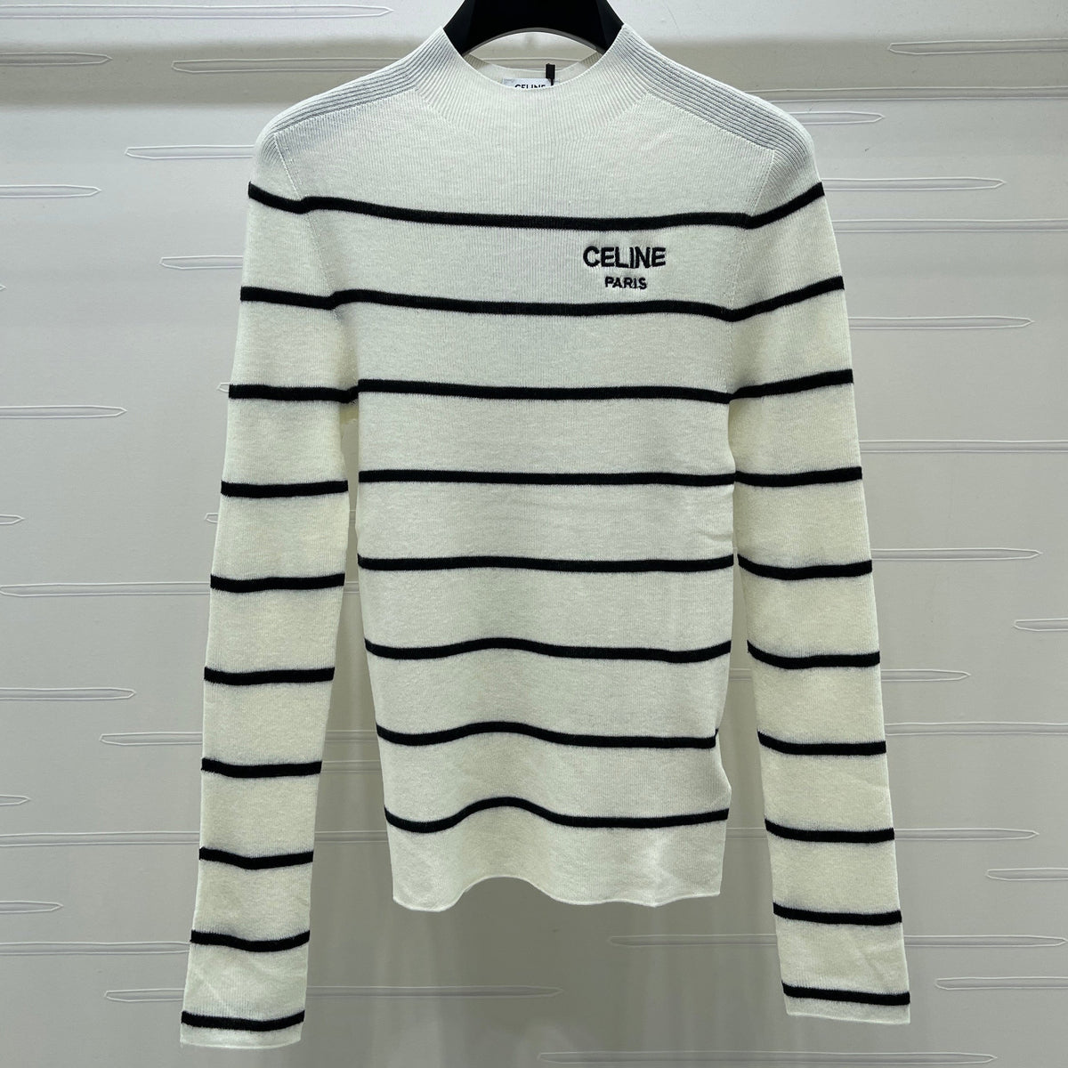 Celine 2026 Striped Long-Sleeved Top Wool 423875