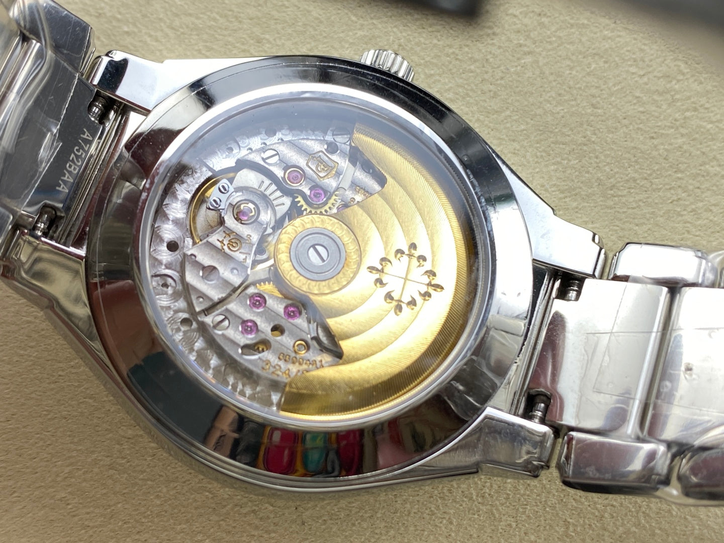 PATEK Twenty-Four 36mm Silver Gradient Gray Diamond