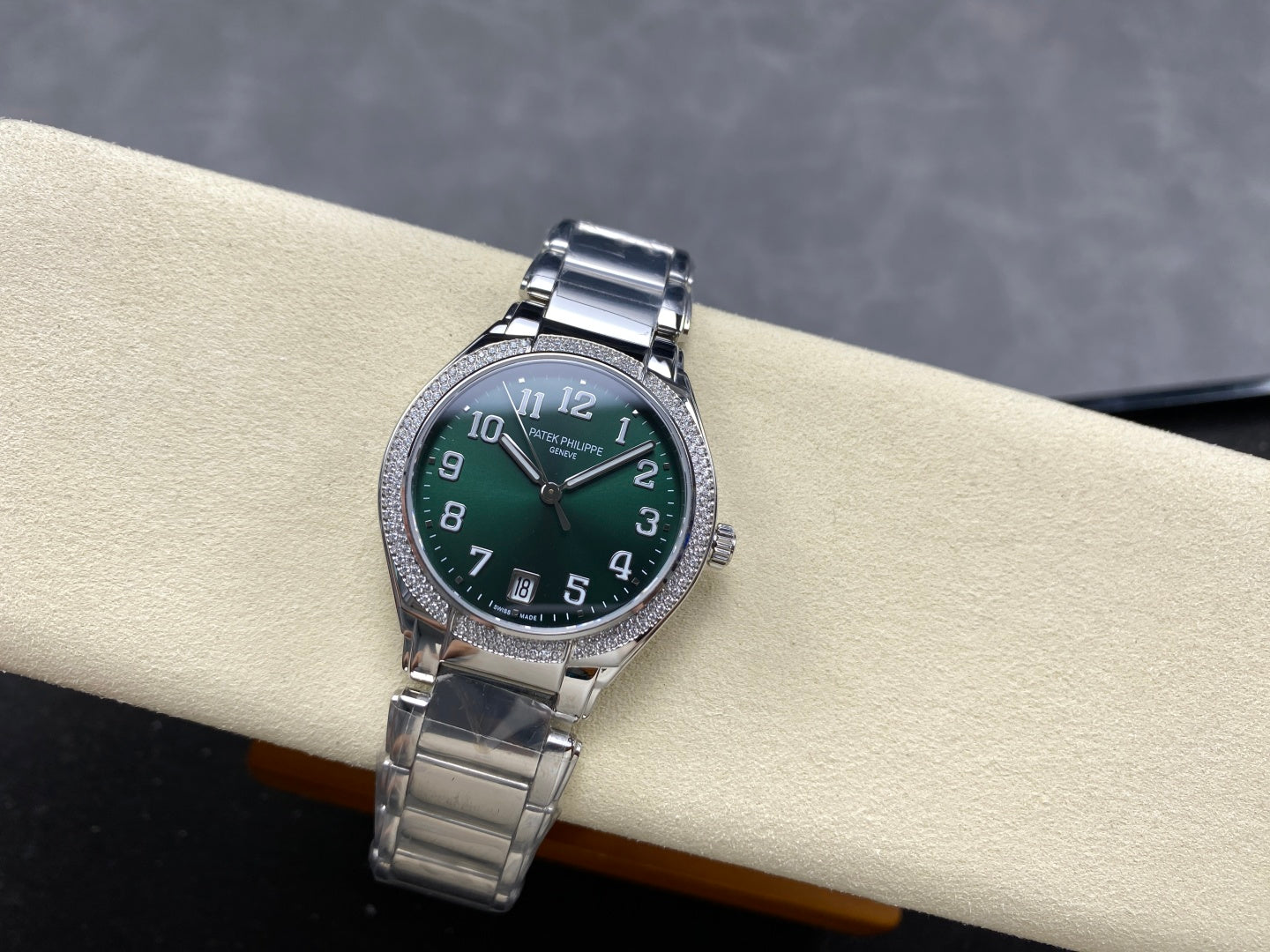 PATEK Twenty-Four 36mm Silver Dark Green Diamond