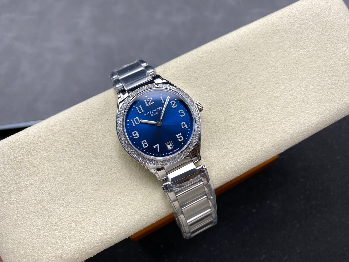 PATEK Twenty-Four 36mm Silver Blue Diamond
