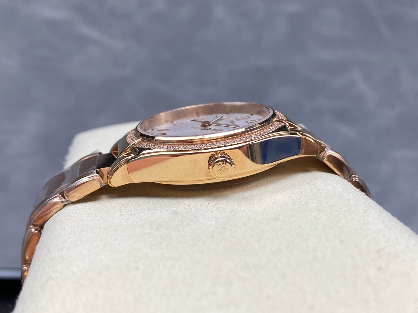 PATEK Twenty-Four 36mm Diamond Pink Gold Champagne Dial