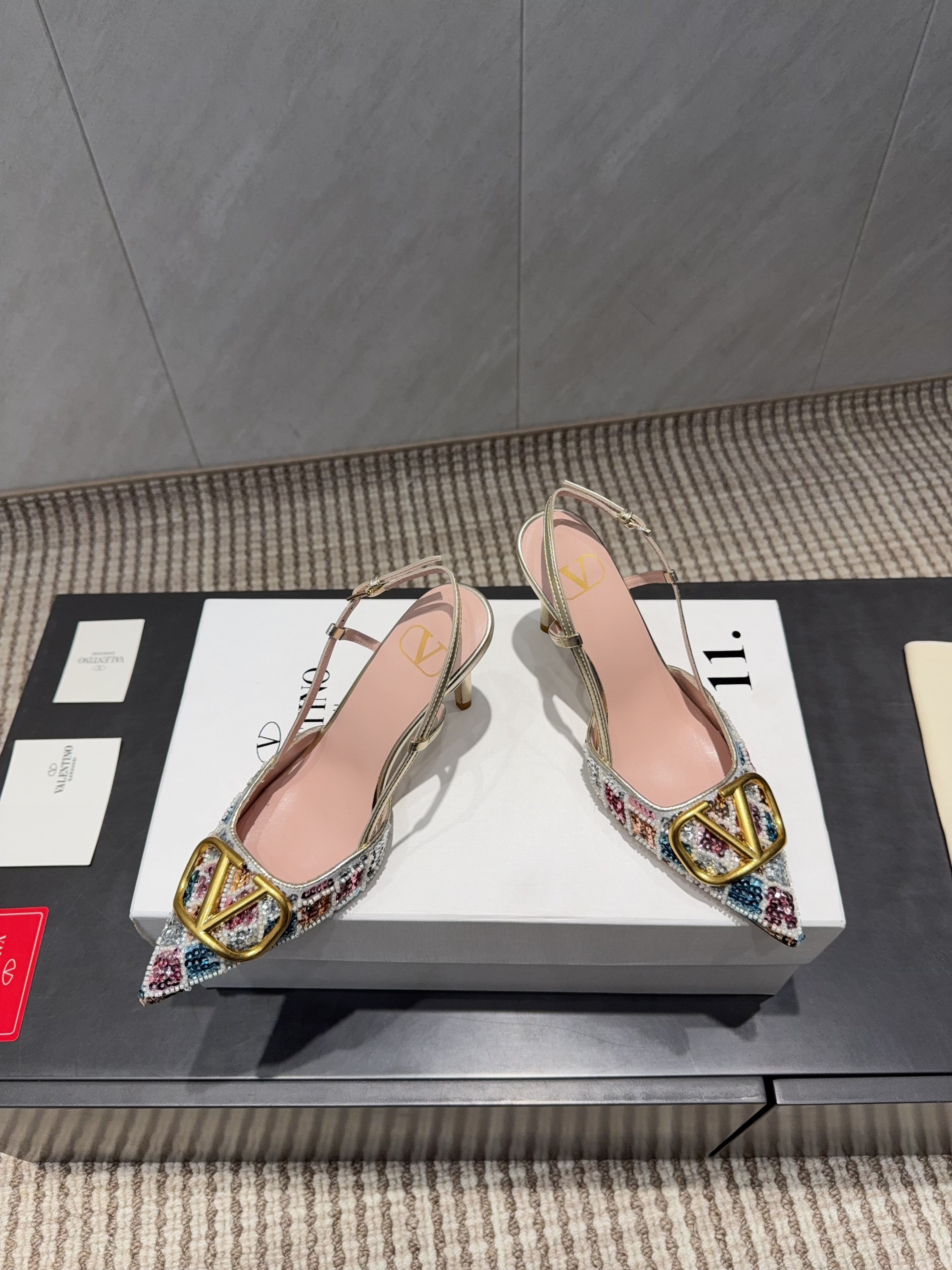 VT 26s Slingback 80 Multicolor Metallic Snake Skin 613876