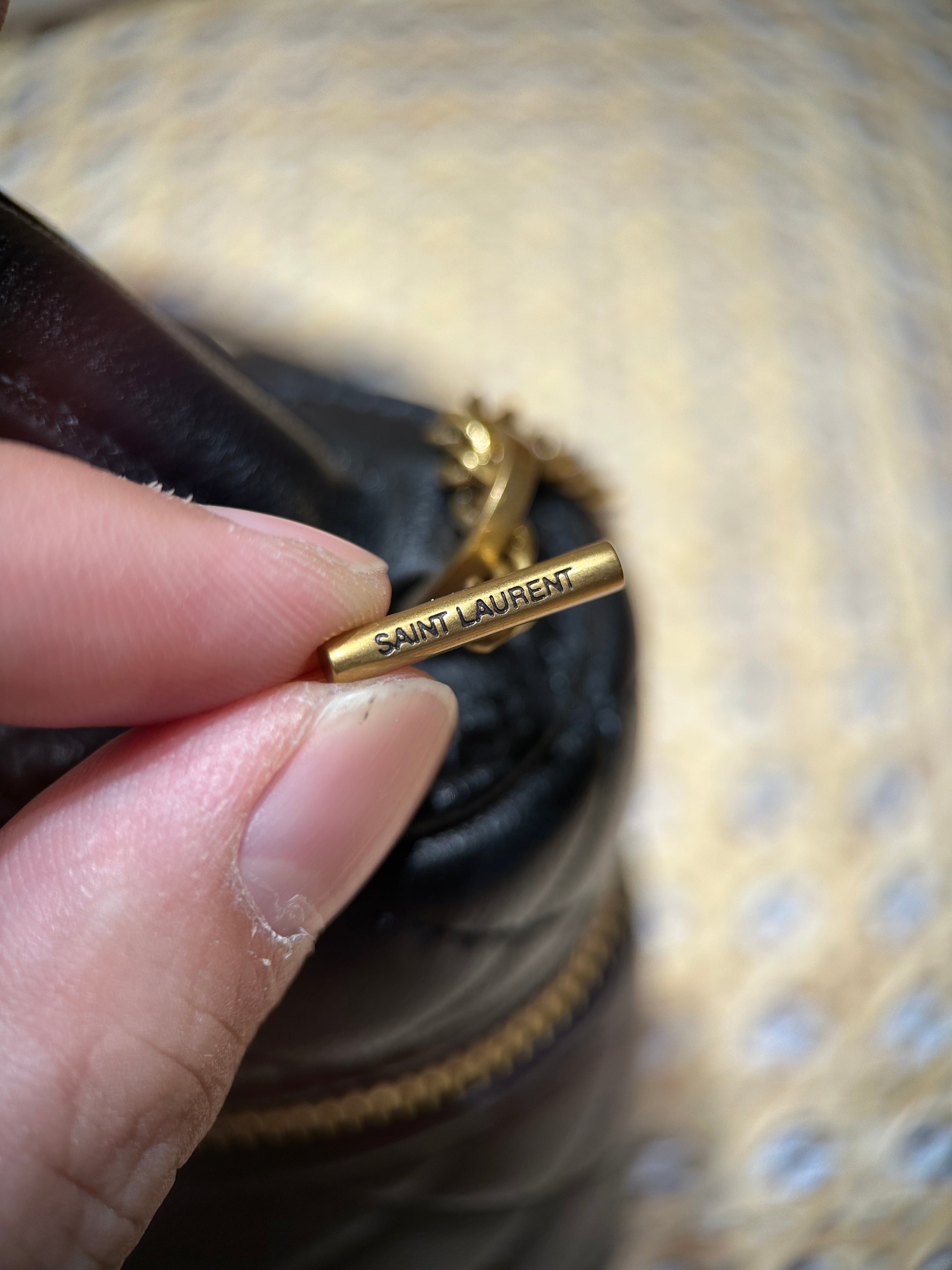 YSL Mini Vanity 12 Black Quilted Calfskin