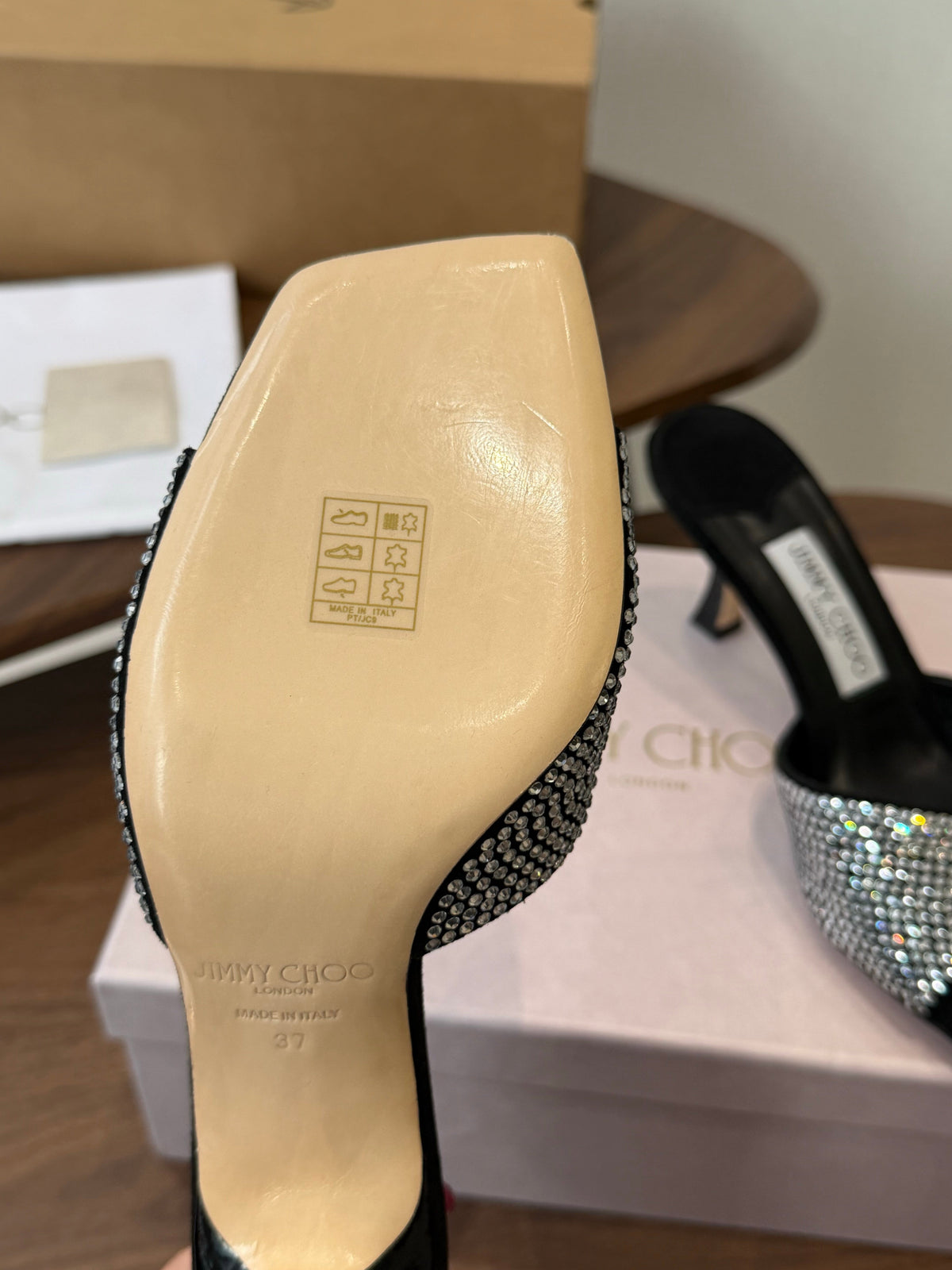 Jimmy Choo 2026 Skye Sandals 65mm Glitter Leather 940362