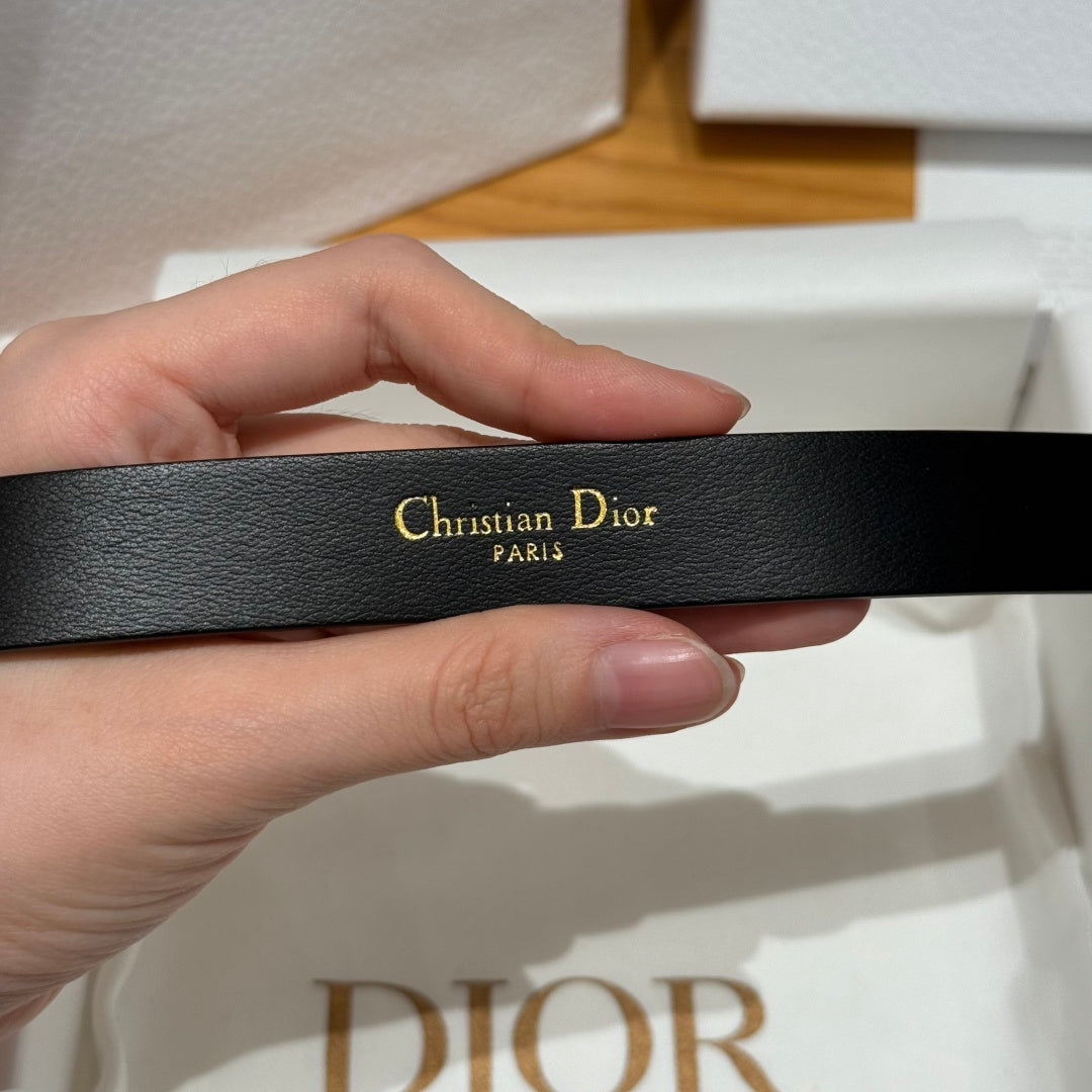 Dior 2026 Saddle Silver Buckle Belt 20mm Cowhide