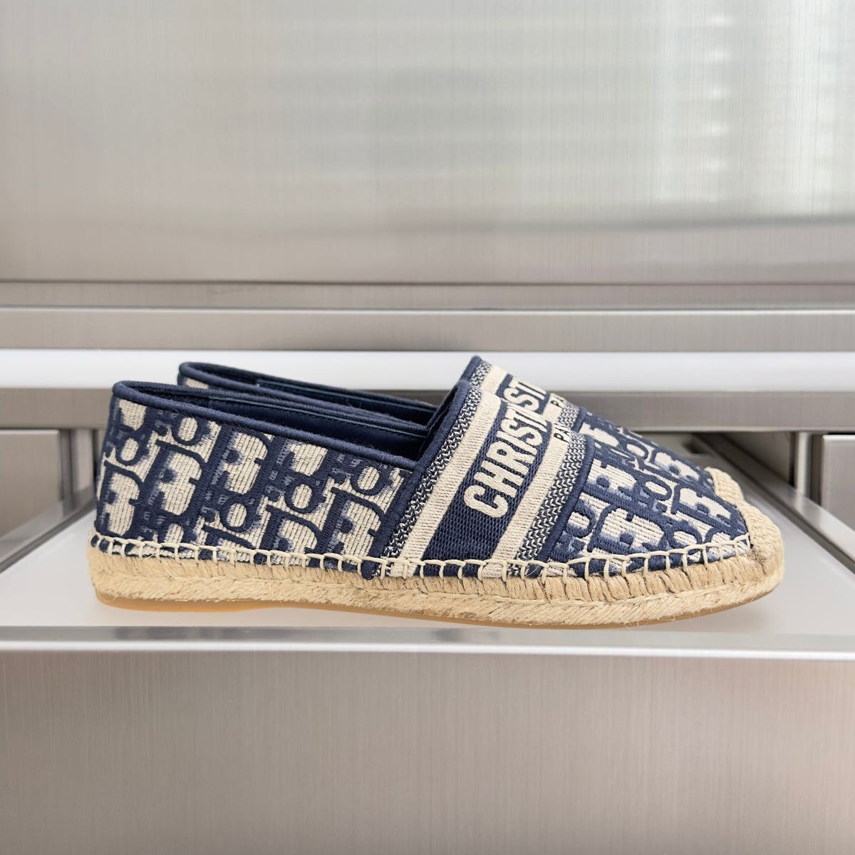 Dior 2026 Granville Espadrille Loafers Fabric Leather 972438
