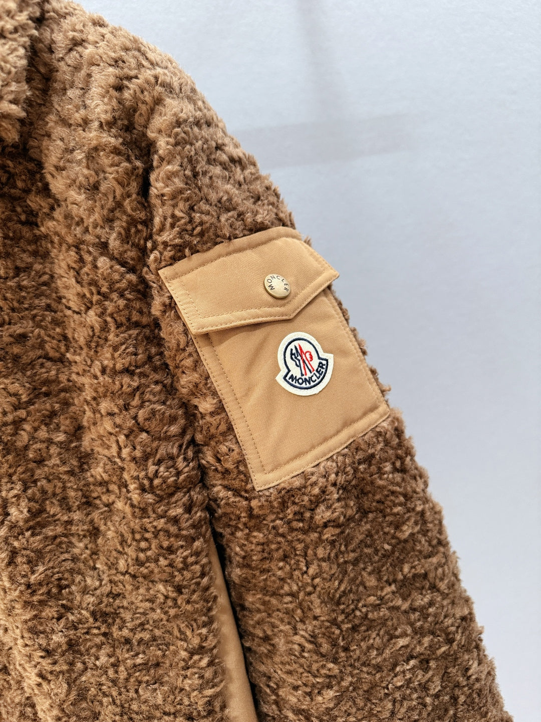 MC 2025 Coligny Short Down Jacket Brown Polyester Fur