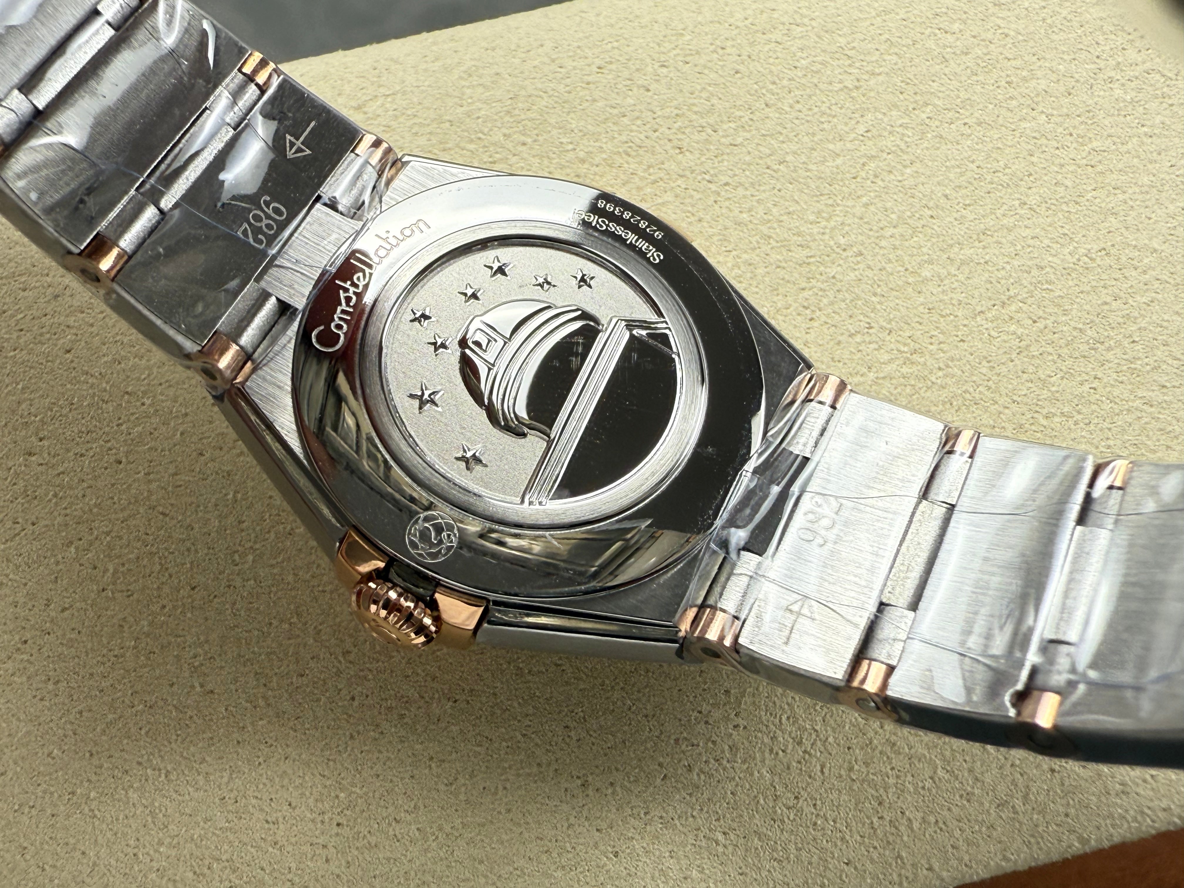 Omega Constellation 28mm Swiss Quartz Purple Meteorite Dial Watch