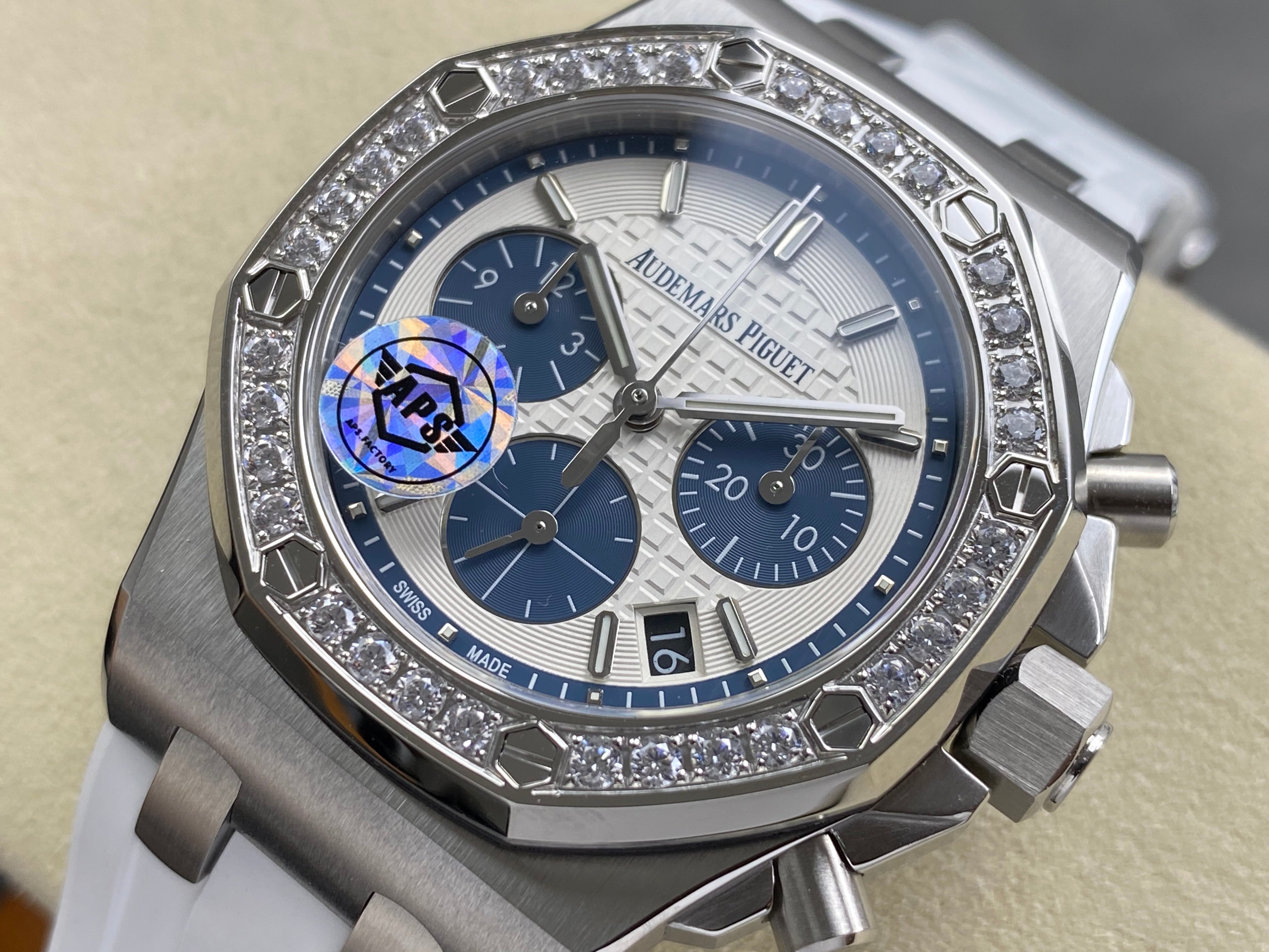 Audemars Piguet Royal Oak Chronograph 37mm White Blue Dial