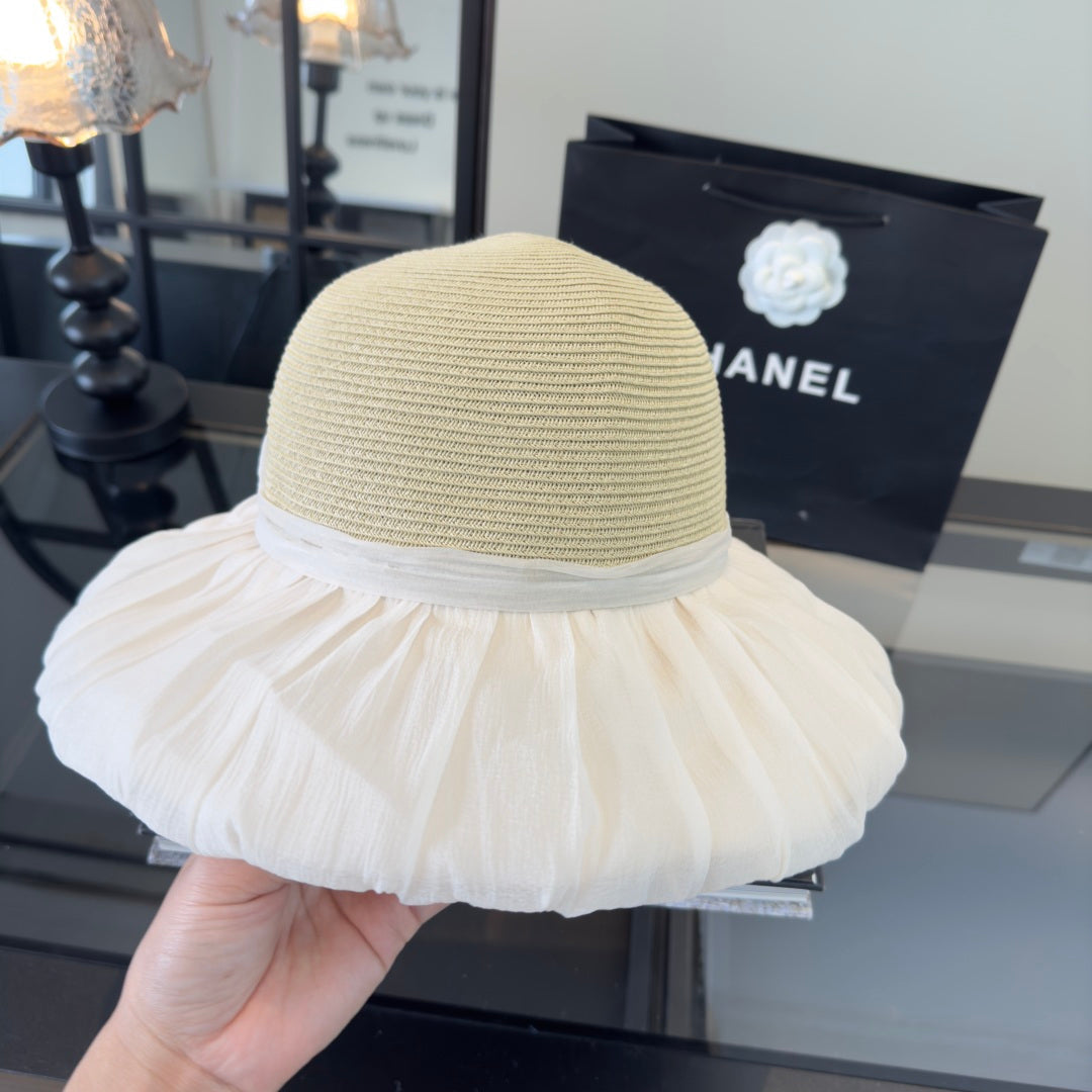 Chanel Bow-tie Beige Cream Bucket Hat 269014