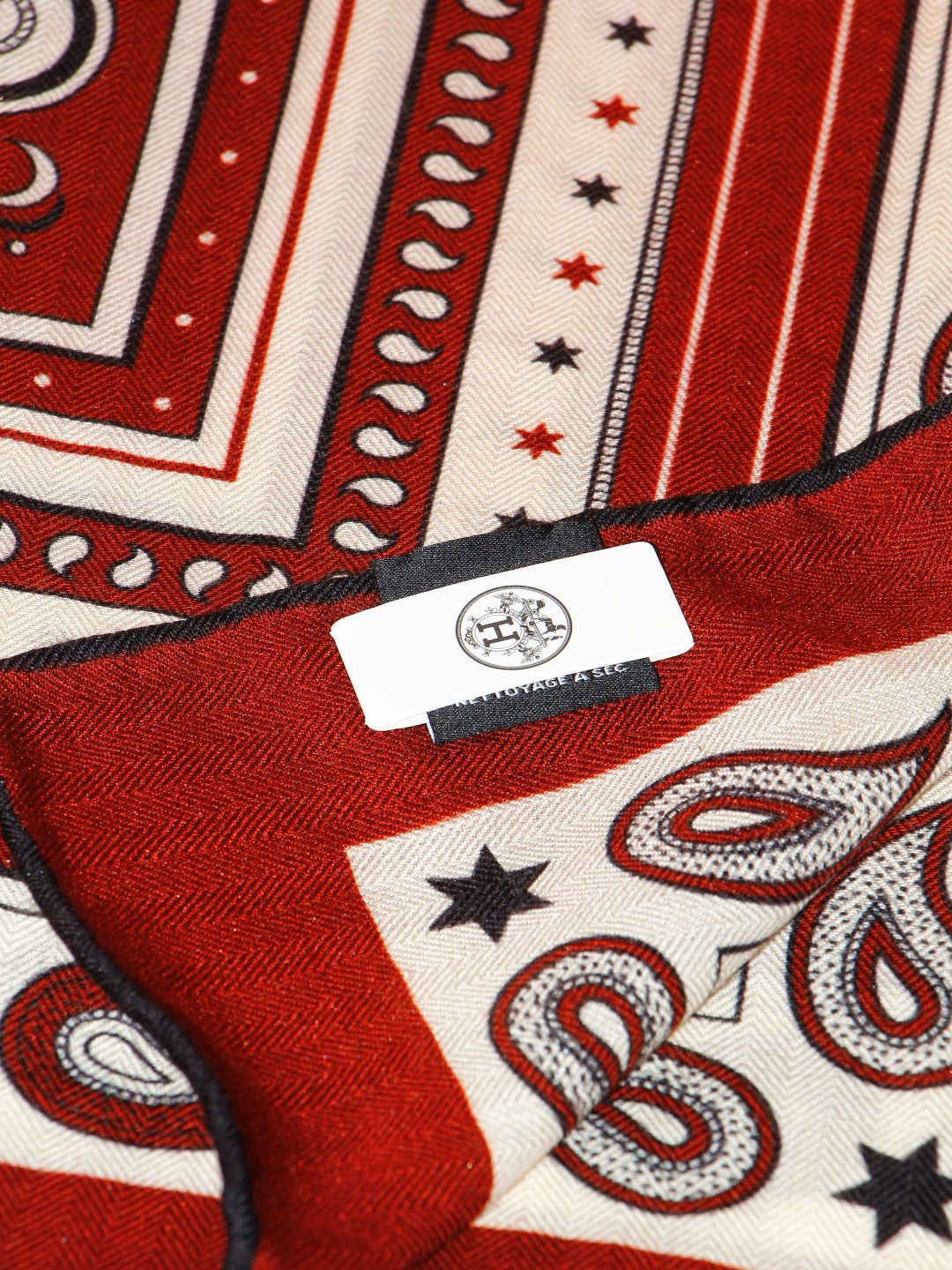 Hermès 2026 Grand Apparat Bandana Scarf 140cm Red Cashmere And Silk 218155
