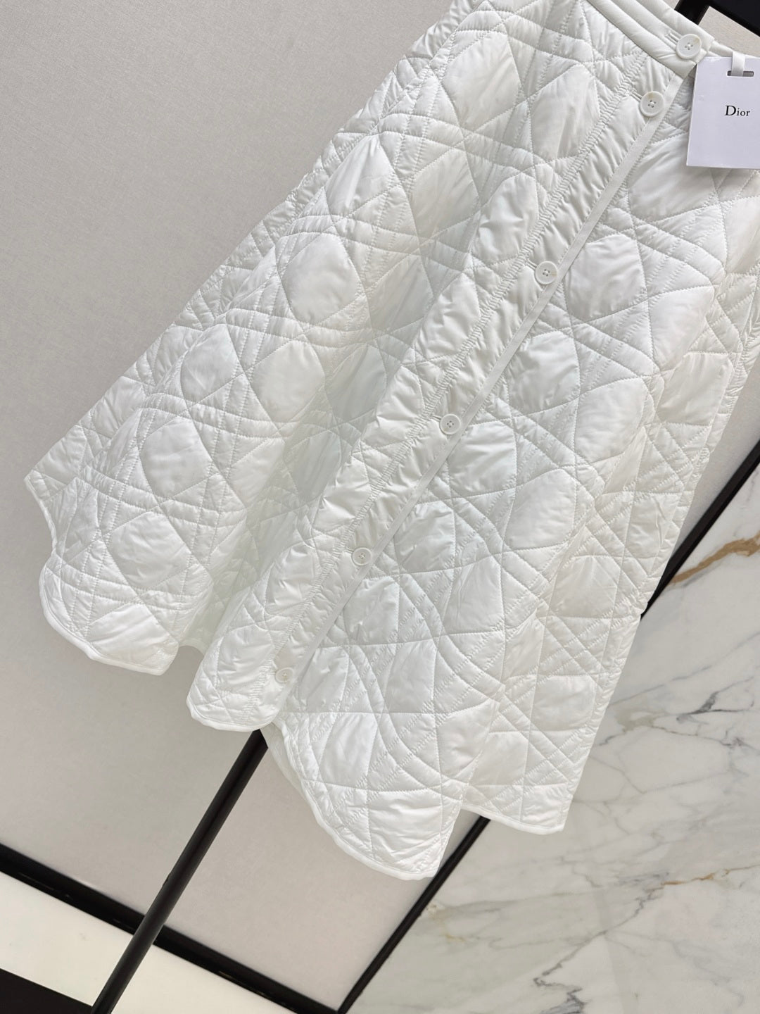 CD 25 Plaid Quilted Lapel Set White Cotton