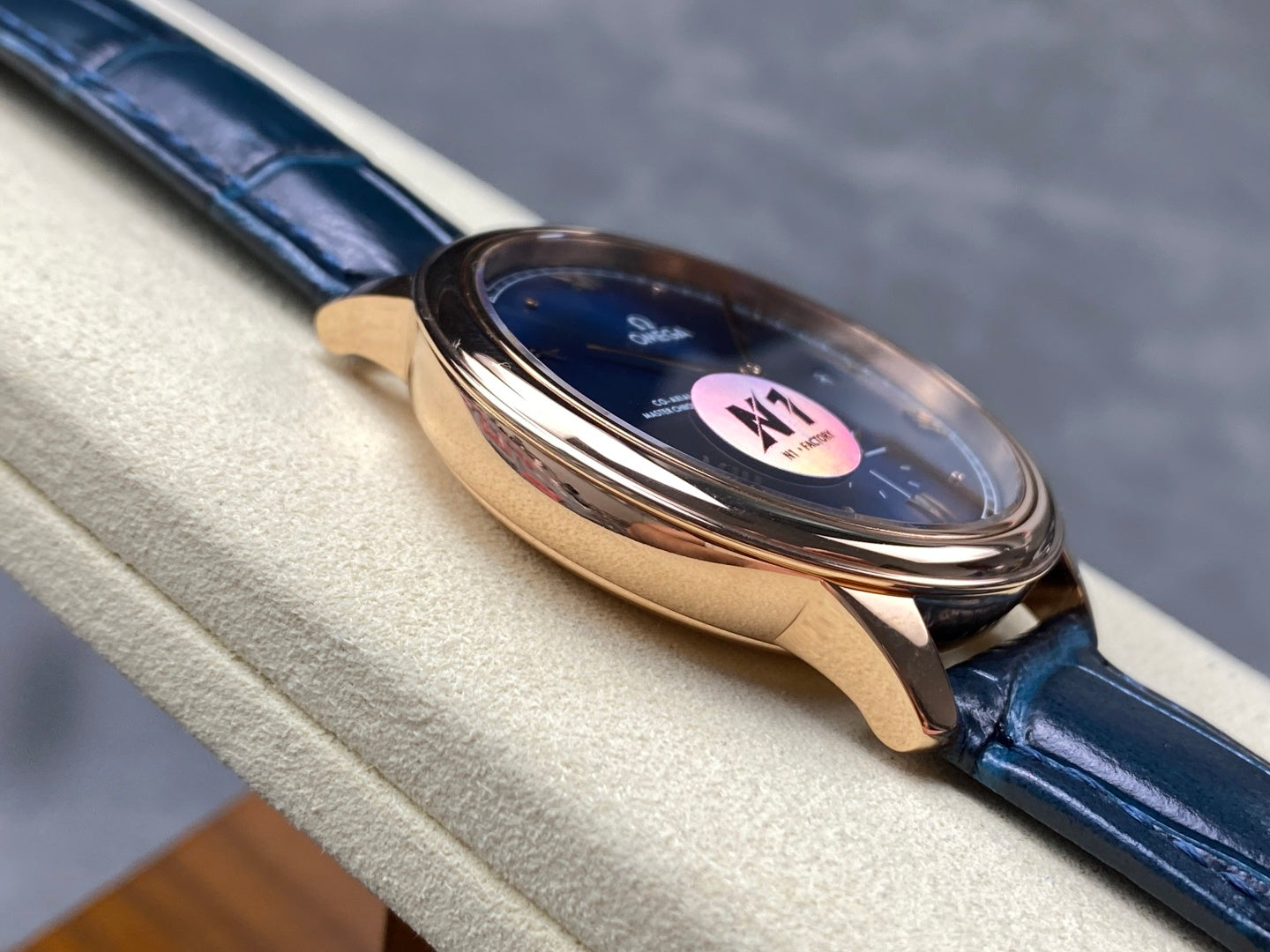 Omega De Ville Prestige Co-Axial Master Chronometer 41mm Rose Gold Blue Dial