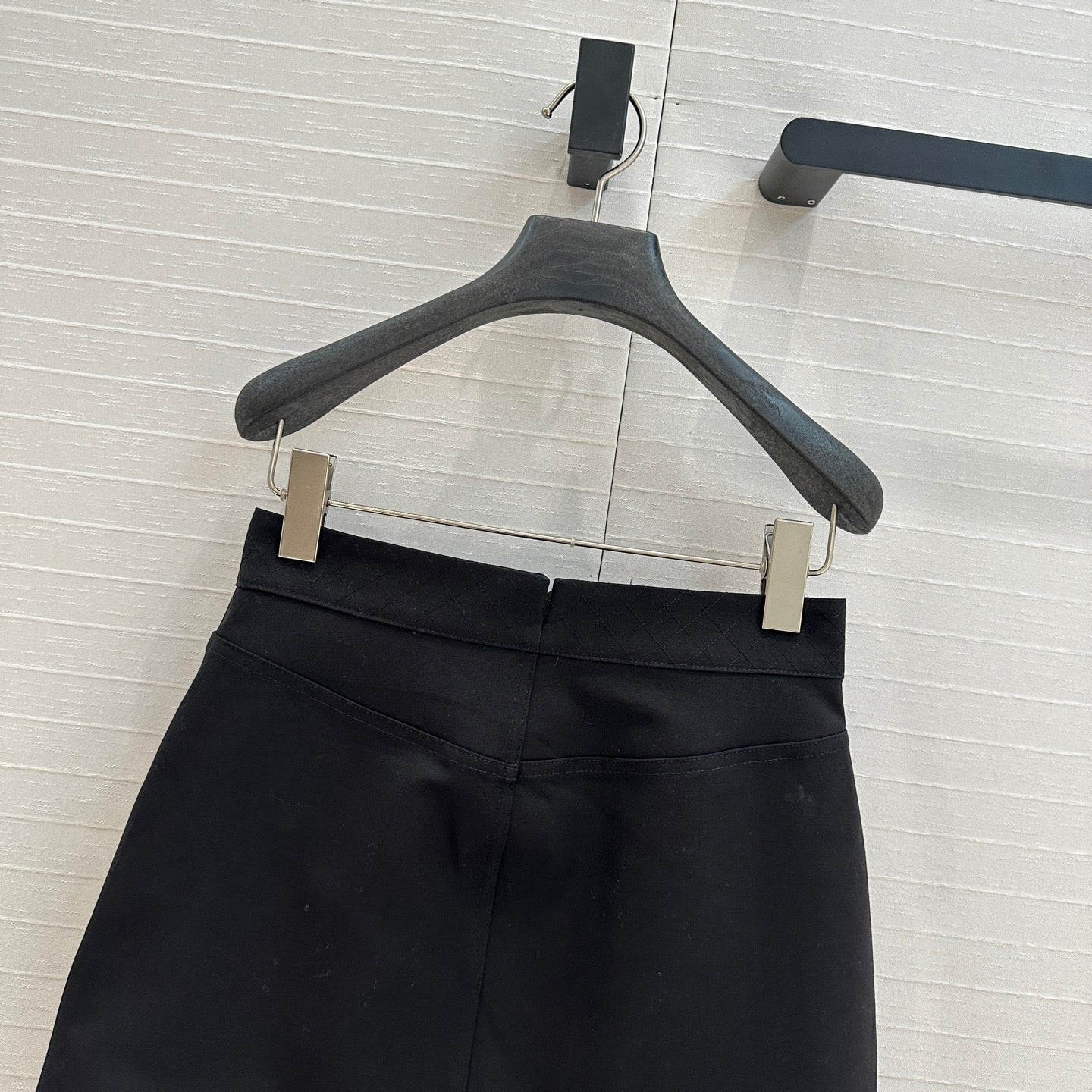 Hm 25  Zippered Skirt Black Cotton