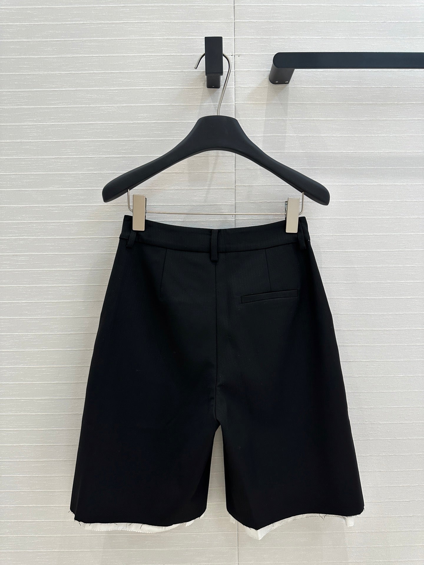 Loewe Striped Mid-length Shorts Black Cotton