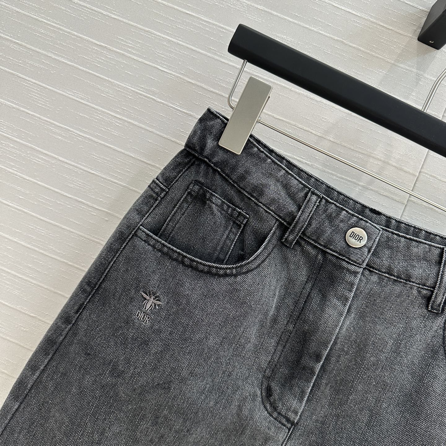 CD Short Skirt Black Cotton
