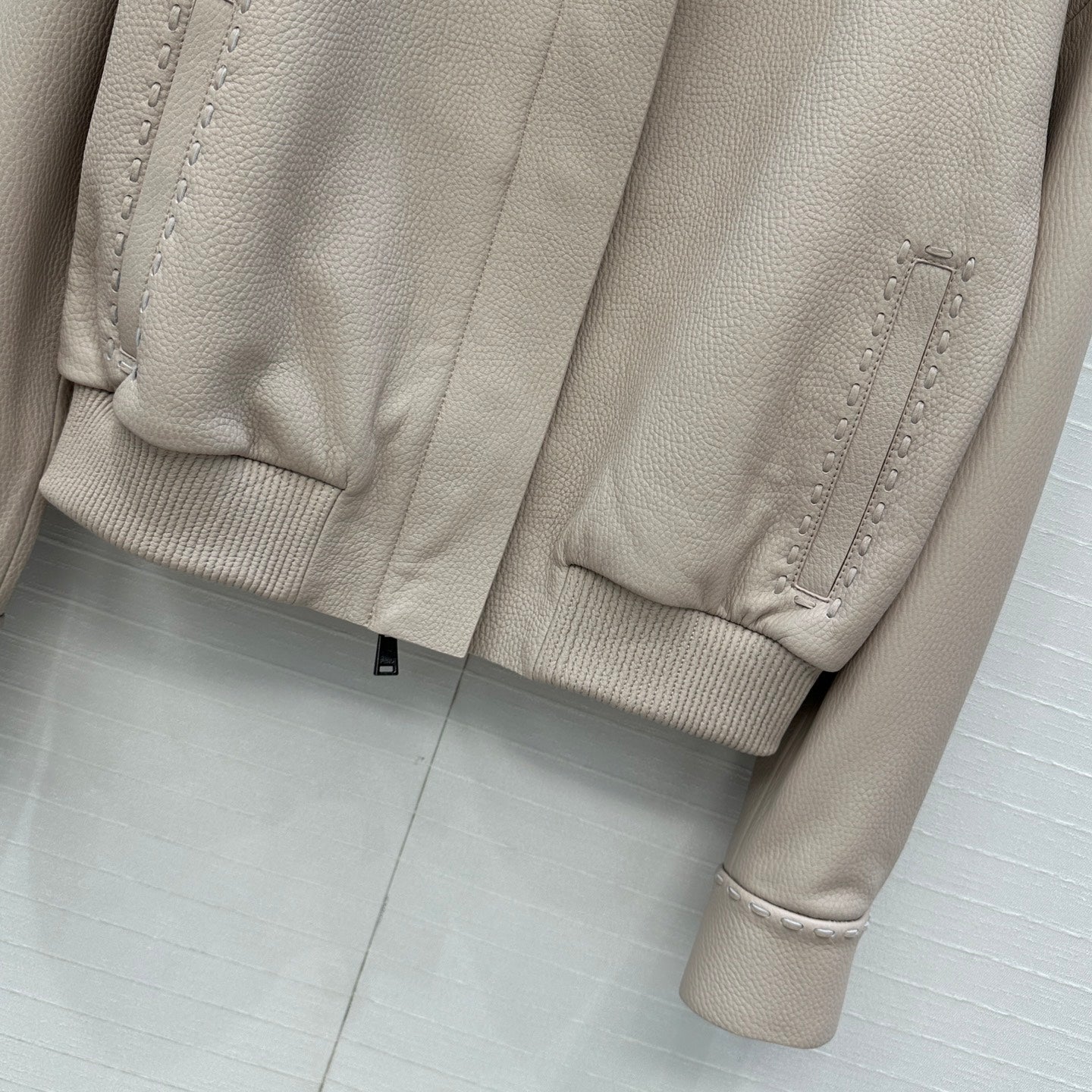 Fendi 25 Leather Jacket Light Camel 0022