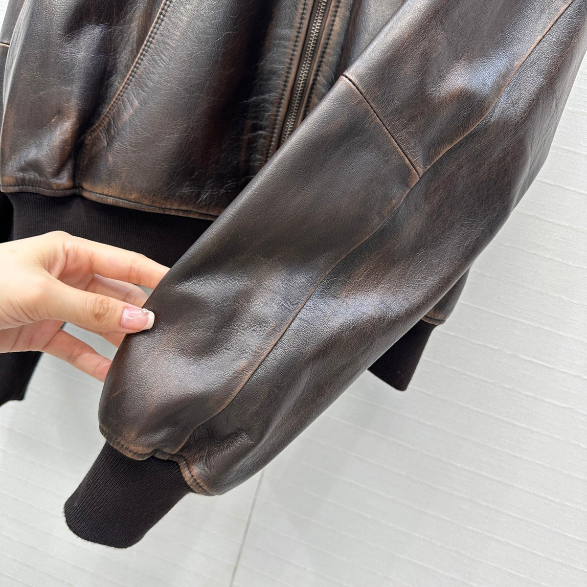 Prada 2025 Leather Jacket Brown Earth