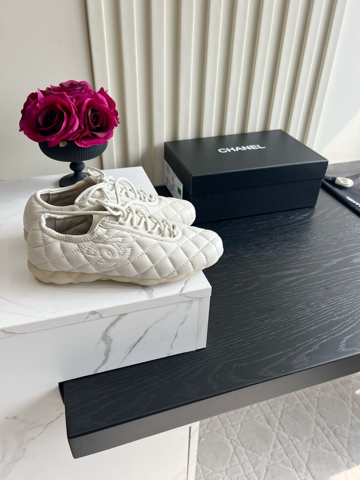 Chanel 2026 Quilted Sneakers Sheepskin 977189