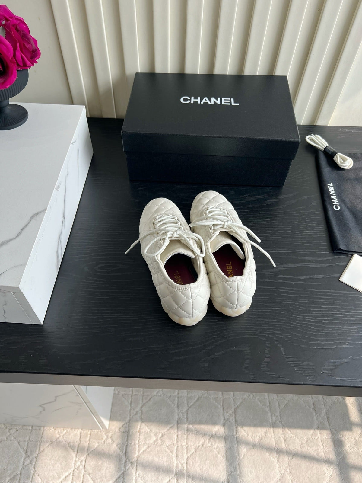 Chanel 2026 Quilted Sneakers Sheepskin 977189
