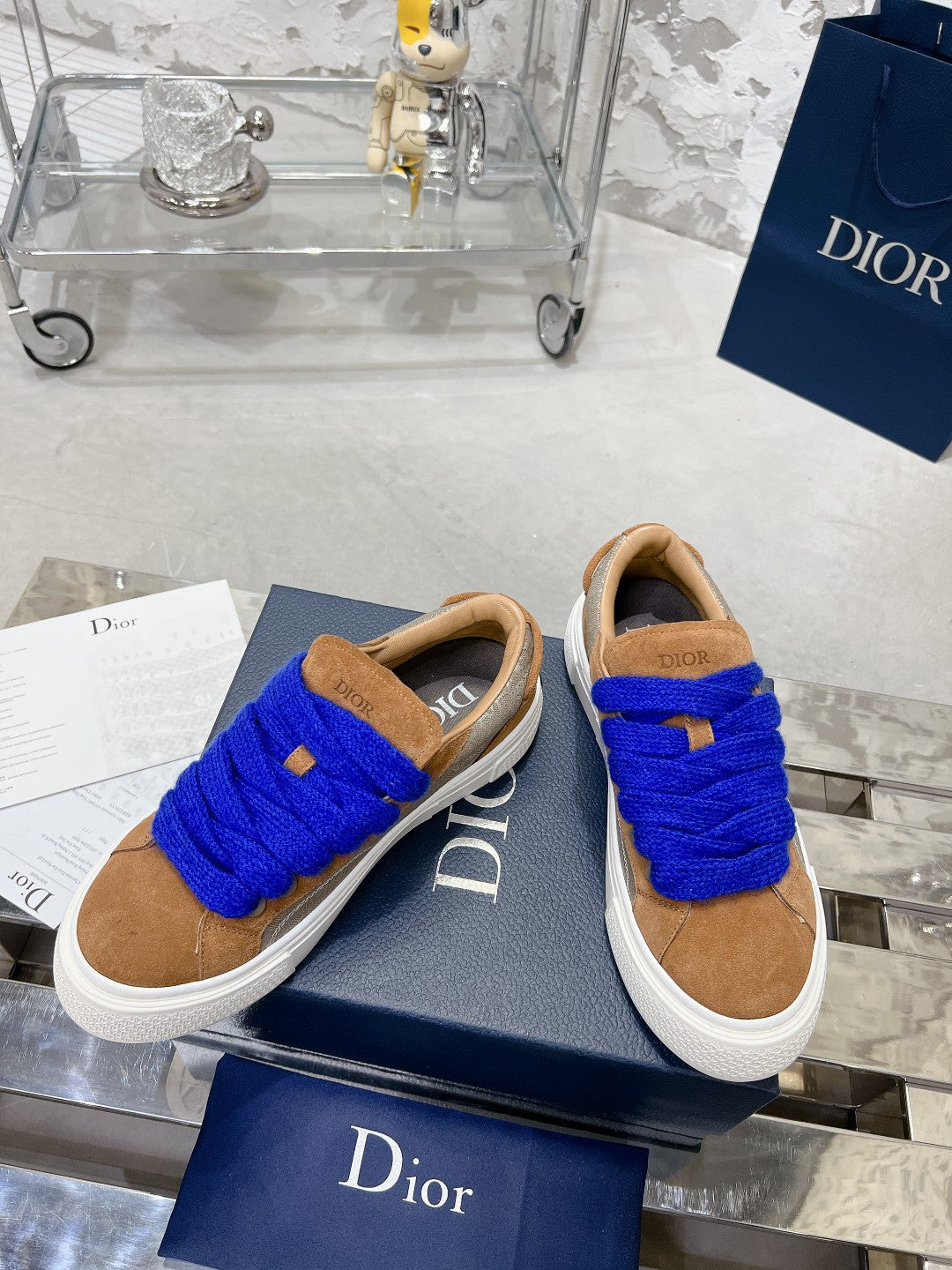 CD B33 Sneaker 30mm In Brown Suede 100656