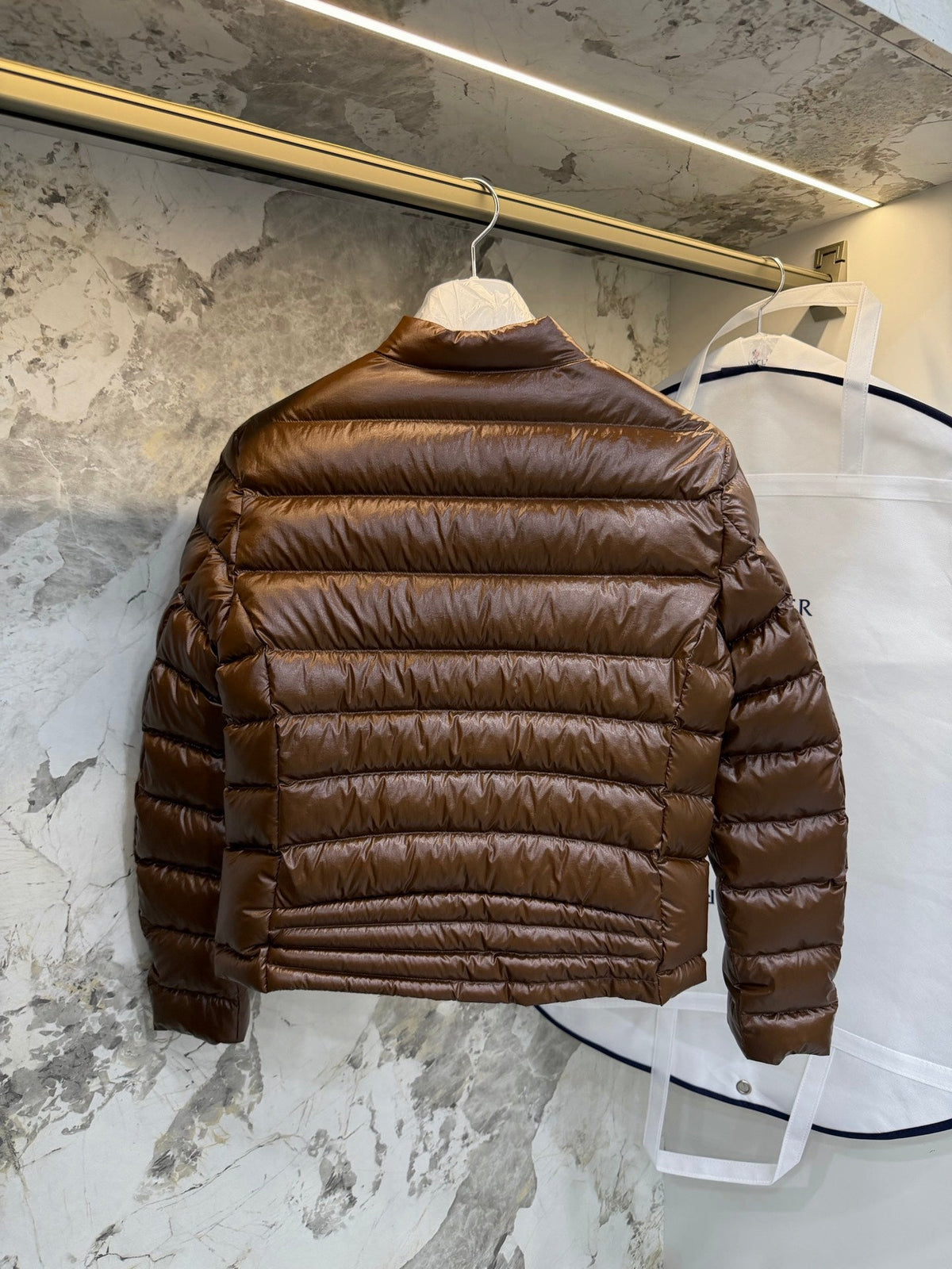 Moncler 2026 Papillon Short Stand Collar Jacket Nylon Down