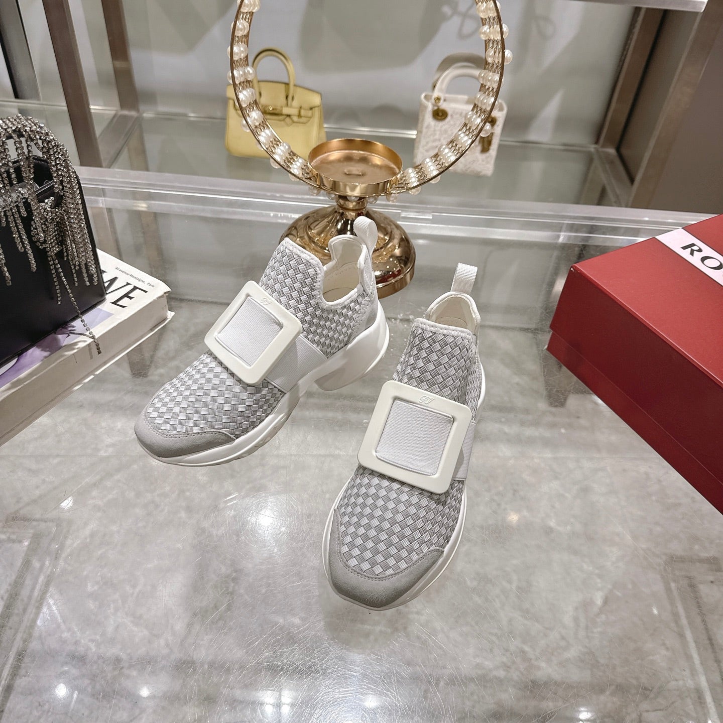 Viv Sneaker Grey Custom Woven 262958