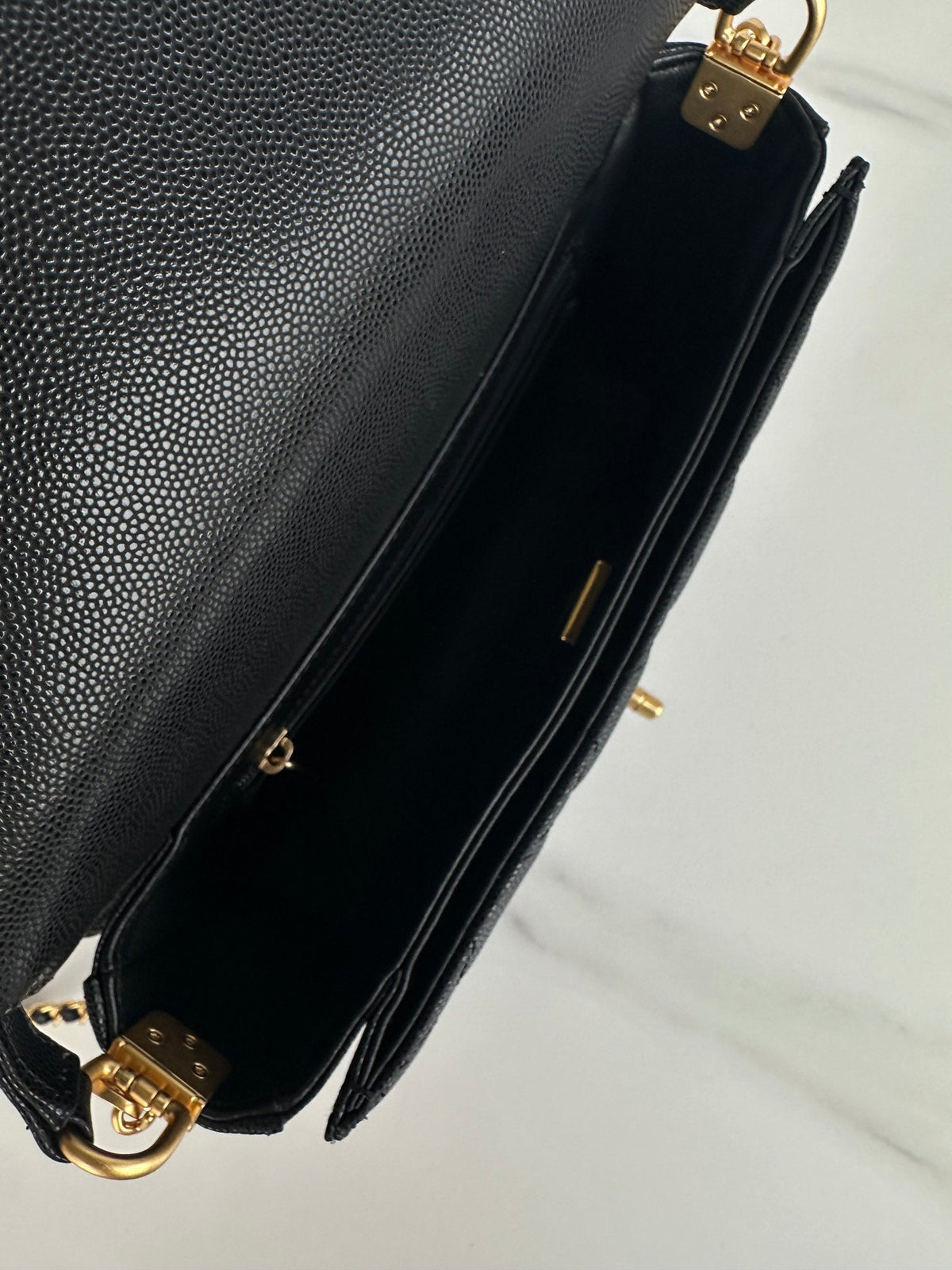 Chanel 2026 Flap Bag with Top Handle Gum-grain Cowhide