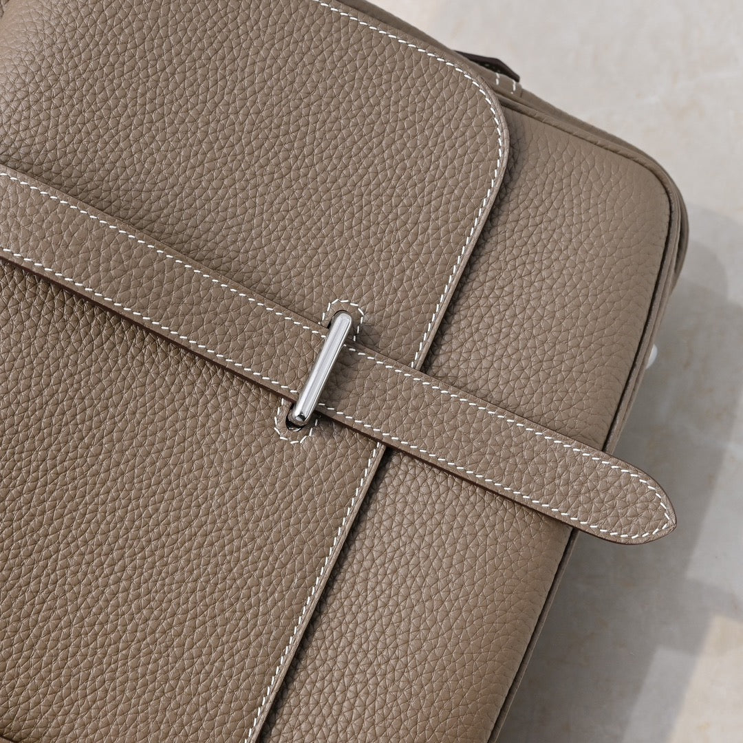 High-end Hermes 2026 Steve Briefcase Togo Leather