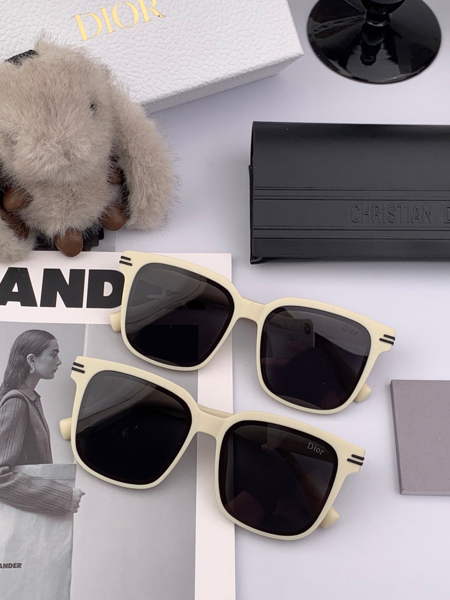 Dior Black mix Cream Sunglasses 559721