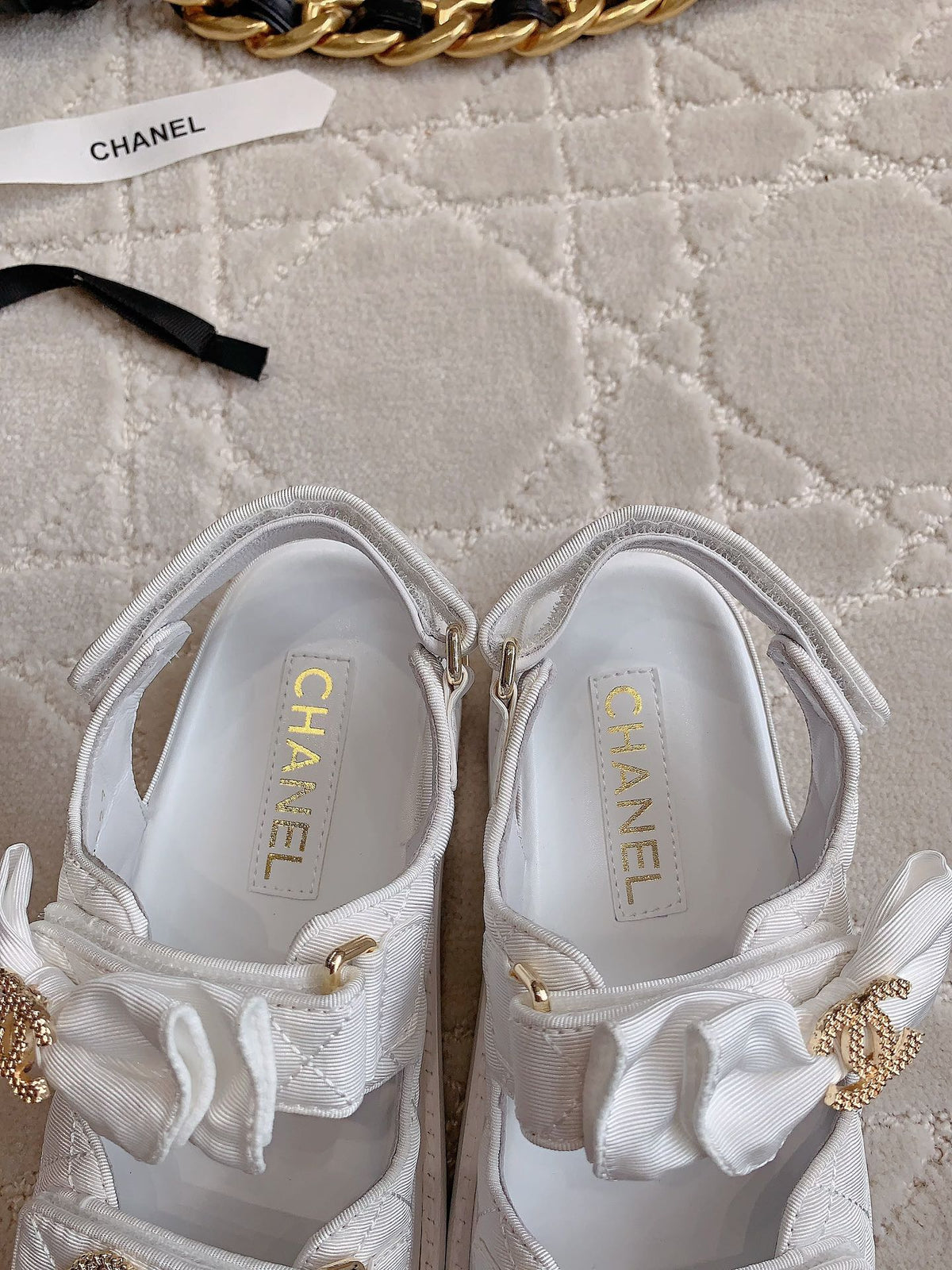 Chanel 2026 Camellia Sandals Fabric 977449