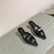 PRA 2026S High Heel Mule 65 Black Sheepskin  657674