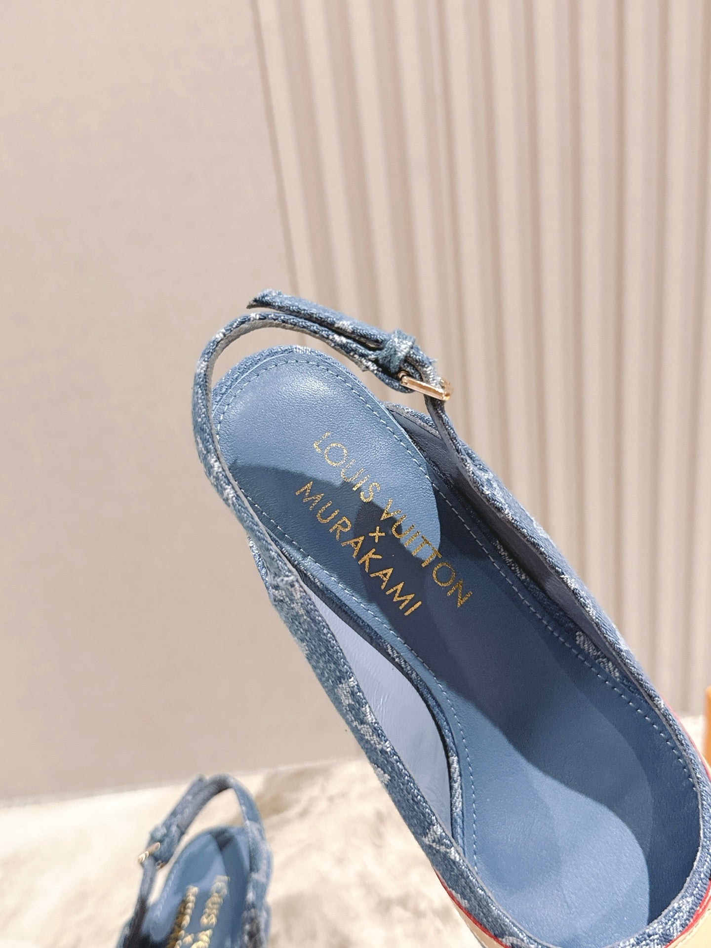 LV 26ss Slingback 45 Blue Denim 656938