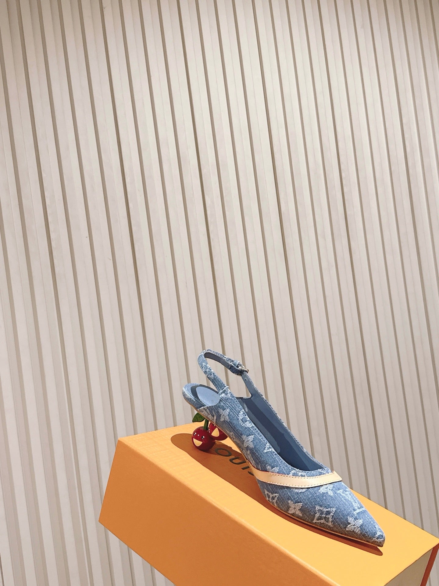 LV 26ss Slingback 45 Blue Denim 656938