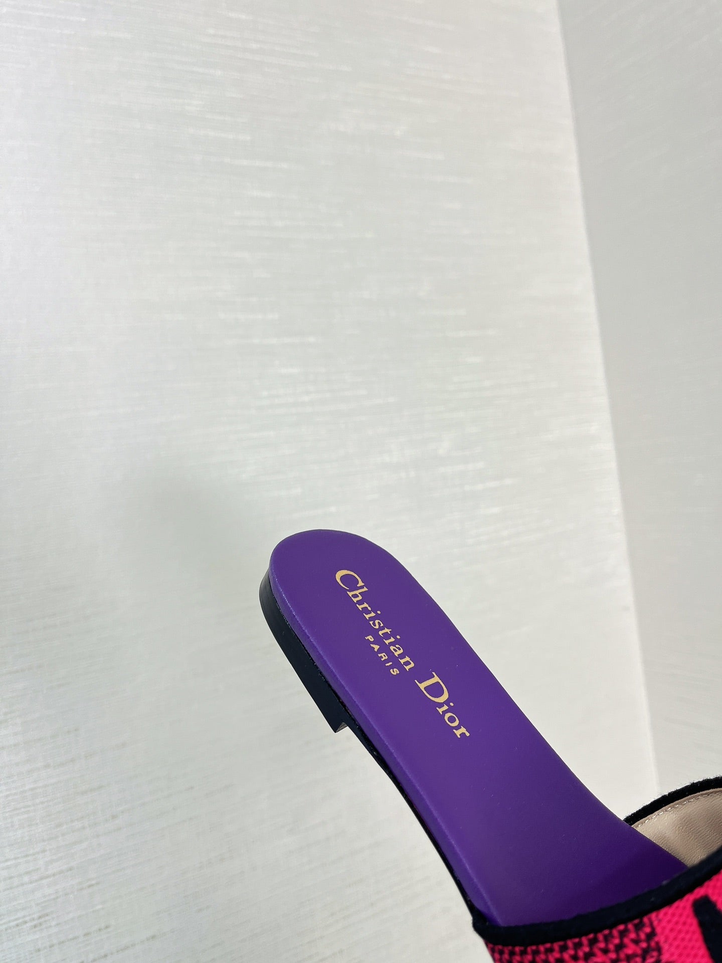 dway slide embroidered red purple cotton
