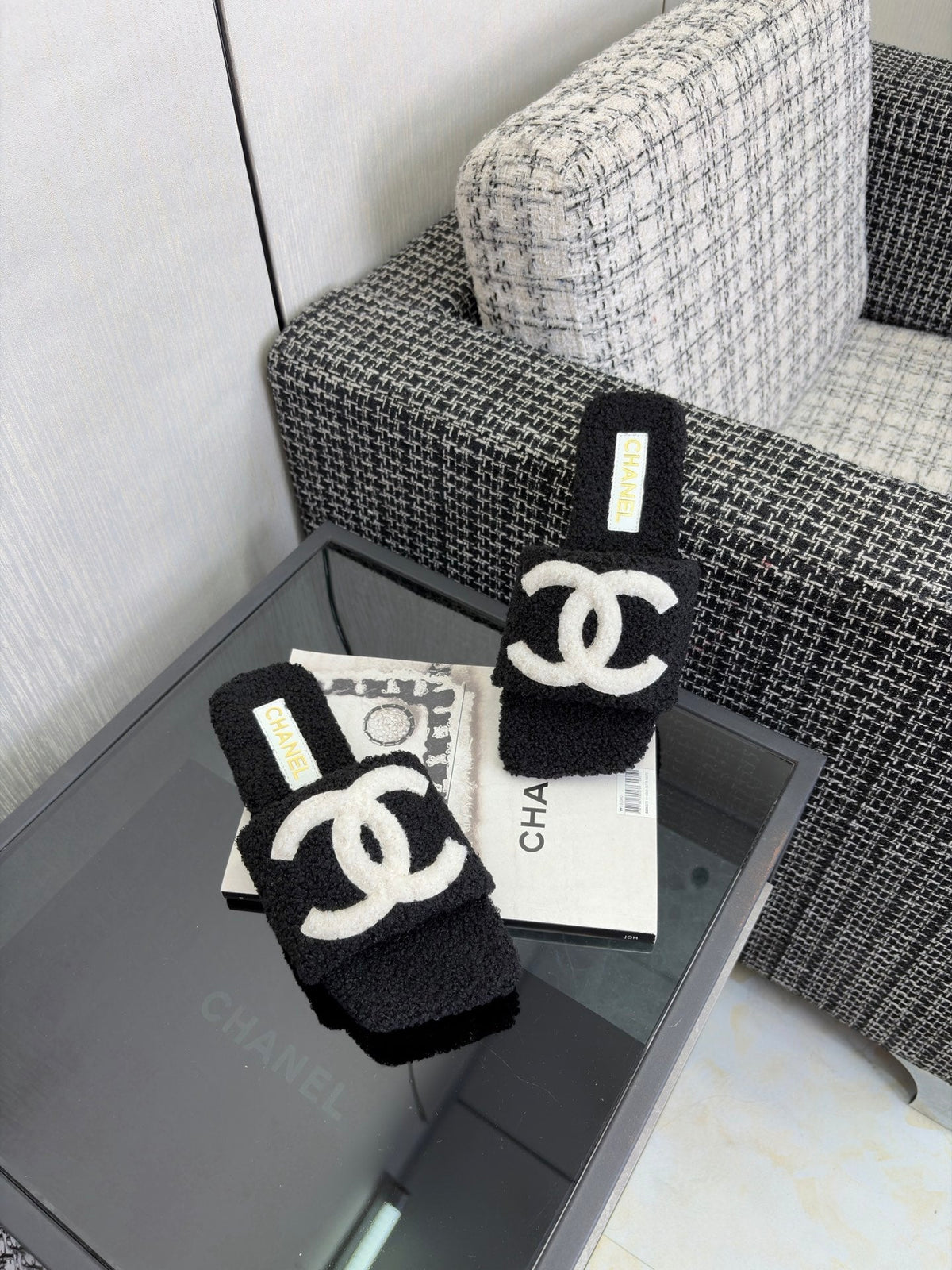 Chanel 2026 Square Toe Sandals Wool 128086