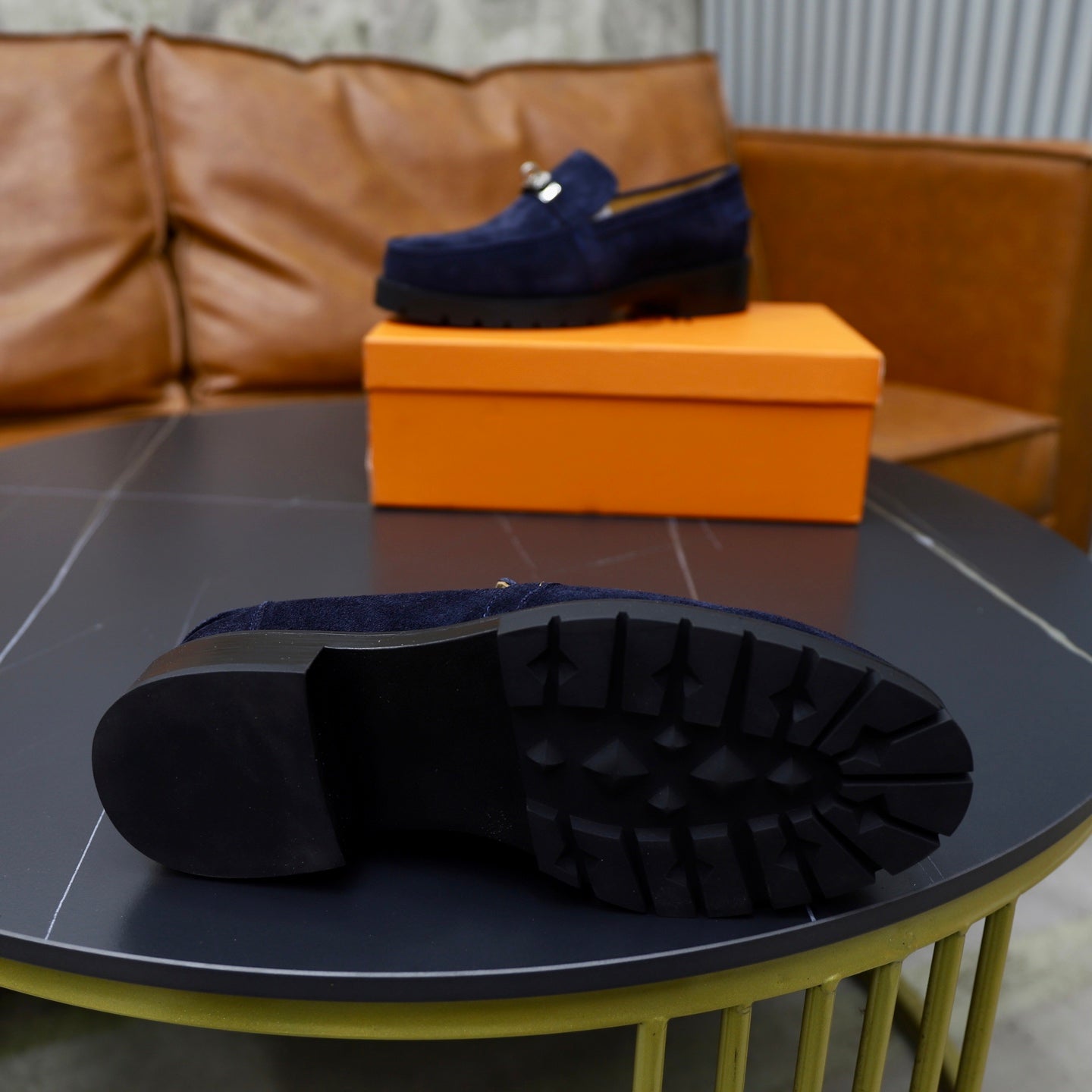 HM Men's Icone Loafer Navy Blue Suede 714425