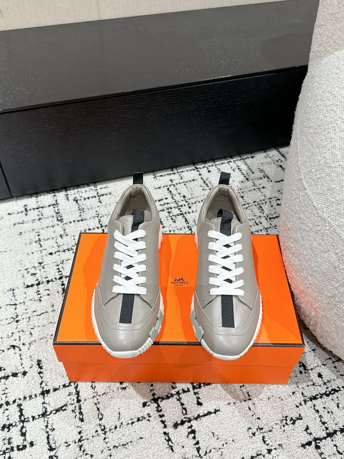 HM Jump Sneaker In Grey Cowhide 985307