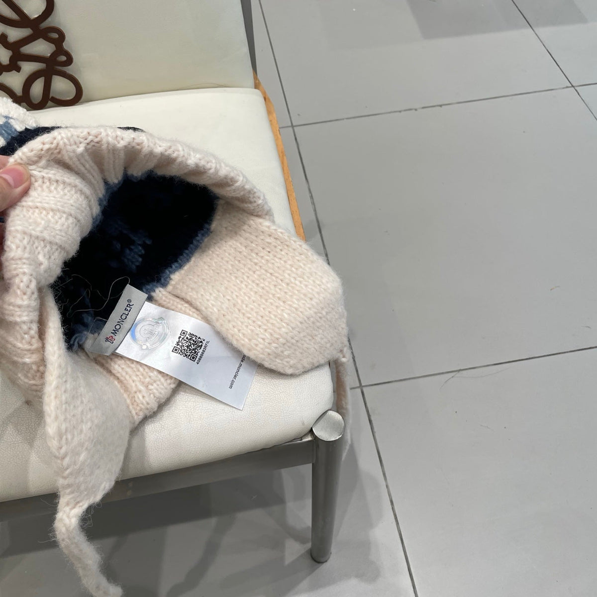 Moncler Knitted Chullo Beanie Hat 497700