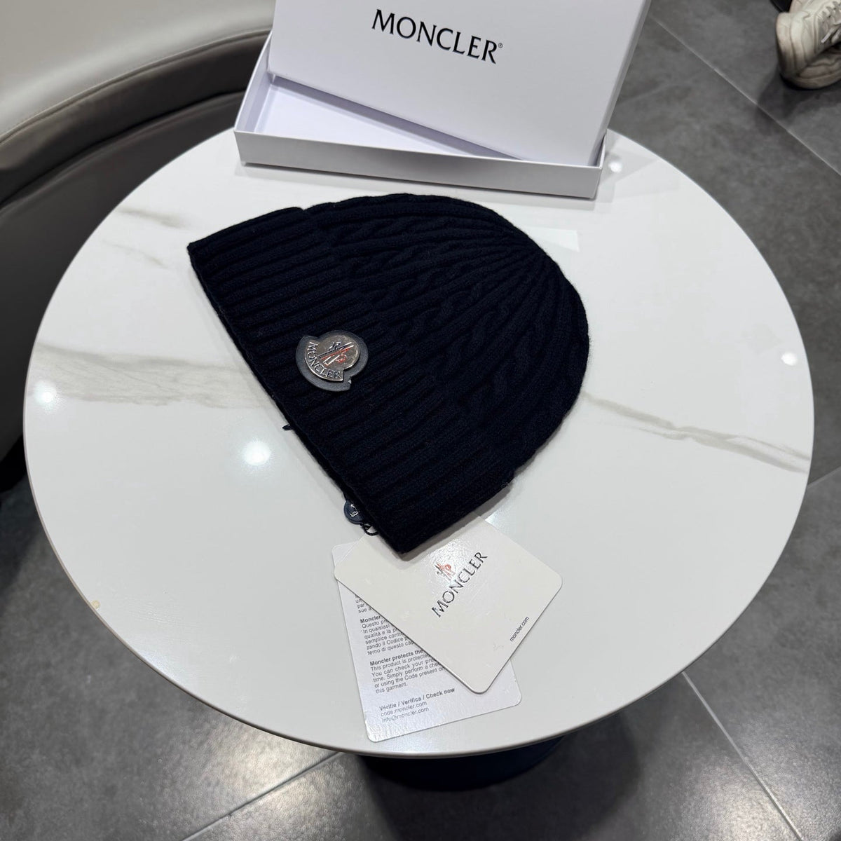 Moncler Pure Wool Knitted Hat 436985